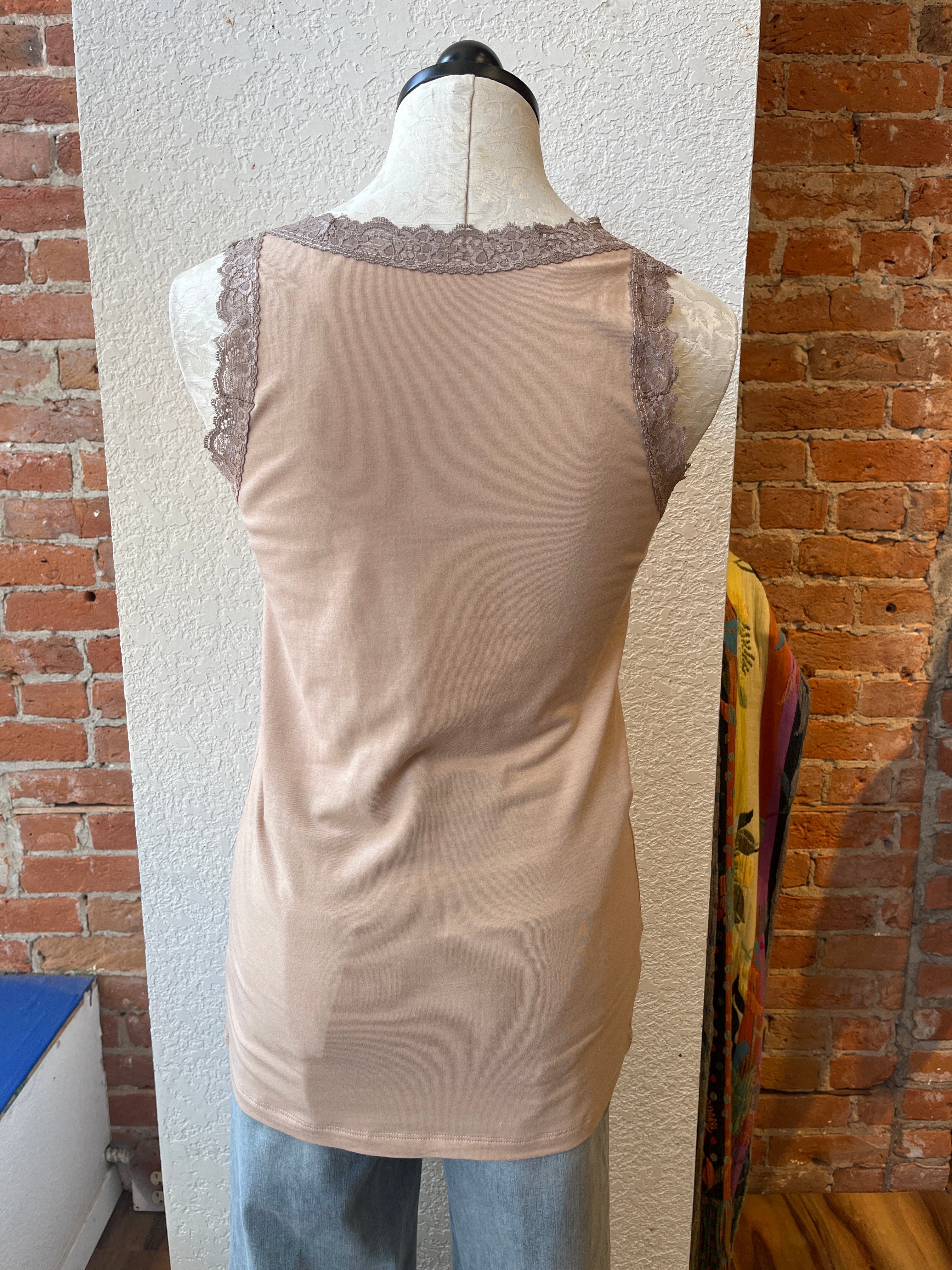 Necessitees tank, jersey lace v-neck