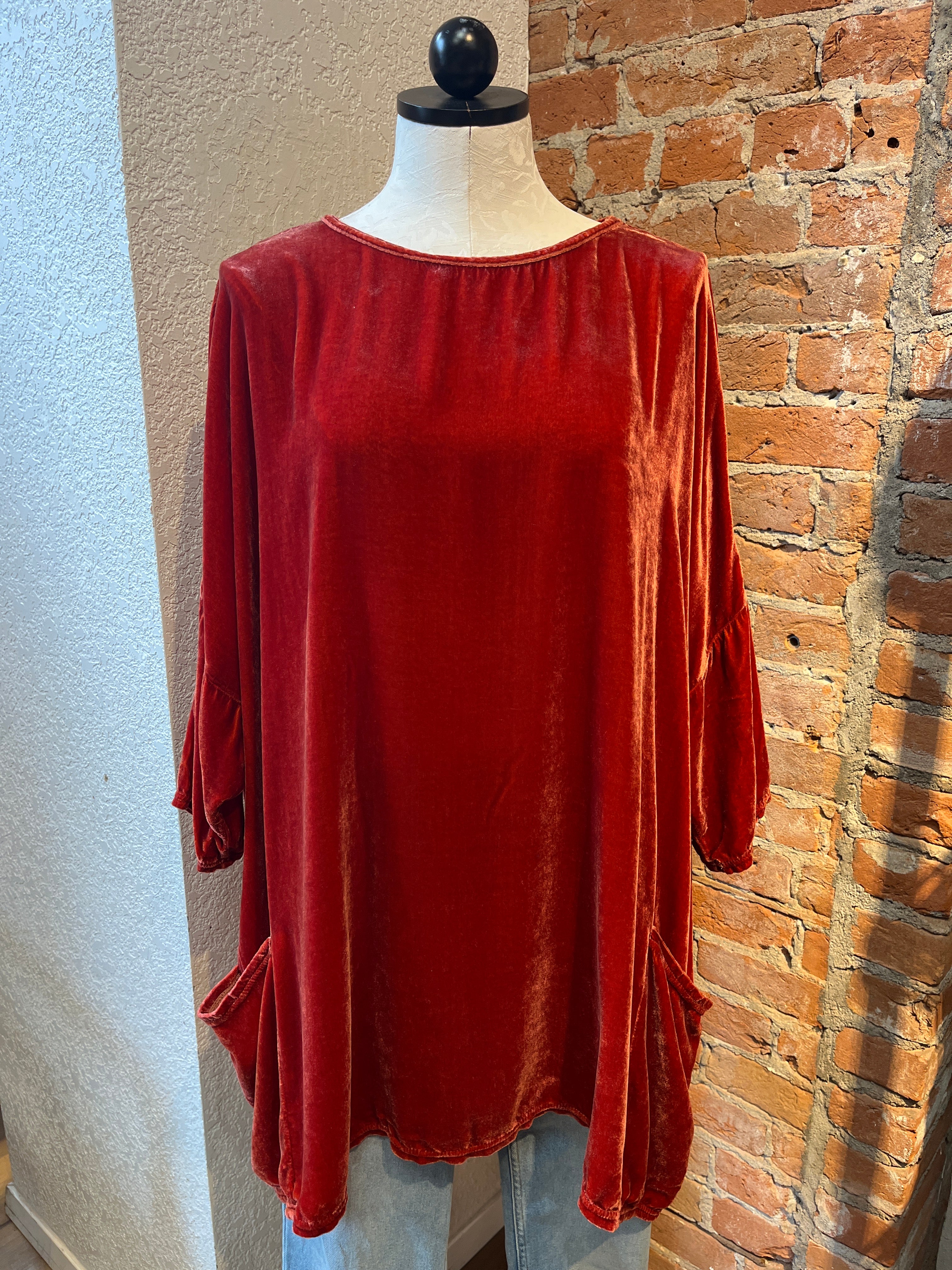 Cut Loose shirt, velvet One Size (2 colors)