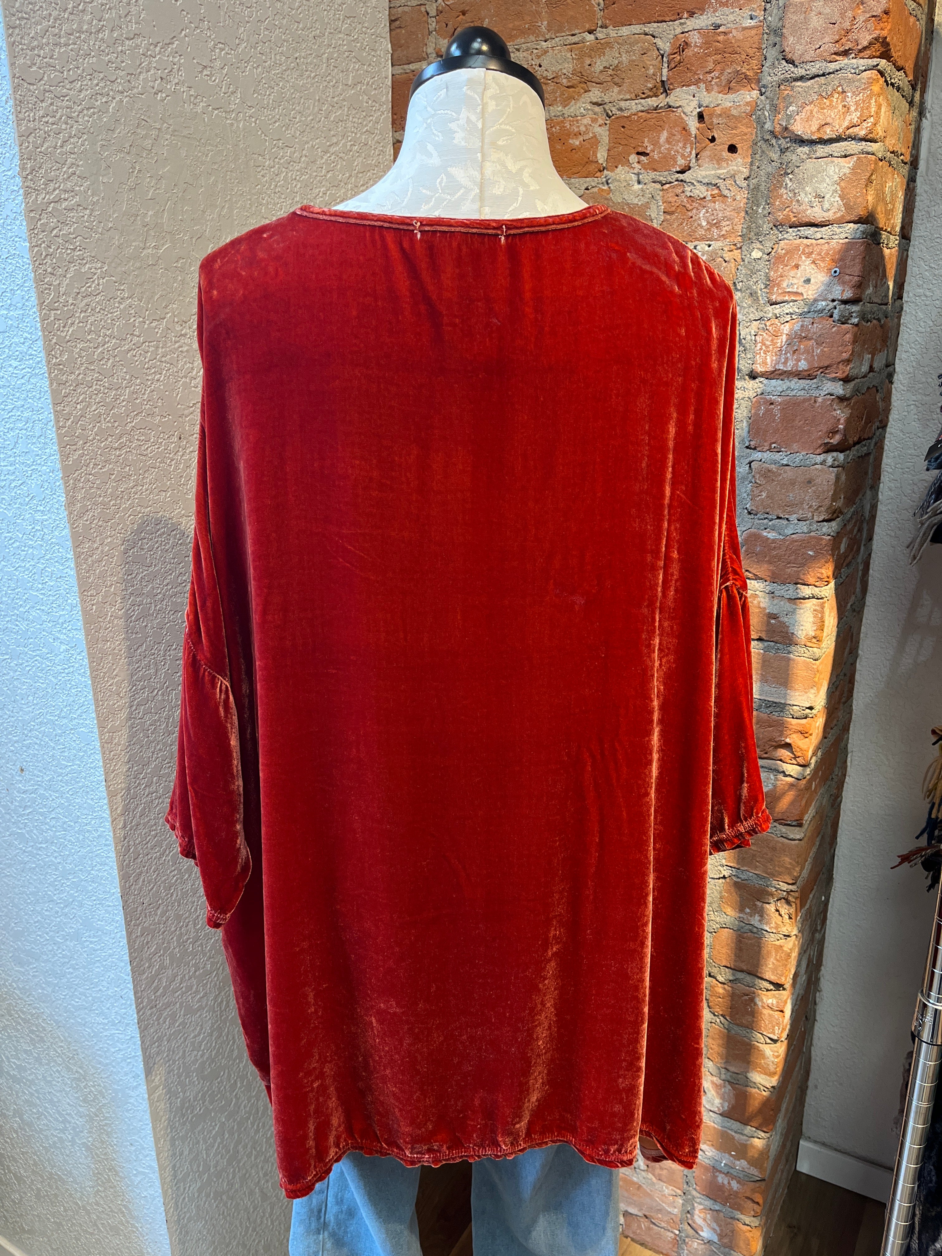 Cut Loose shirt, velvet One Size (2 colors)