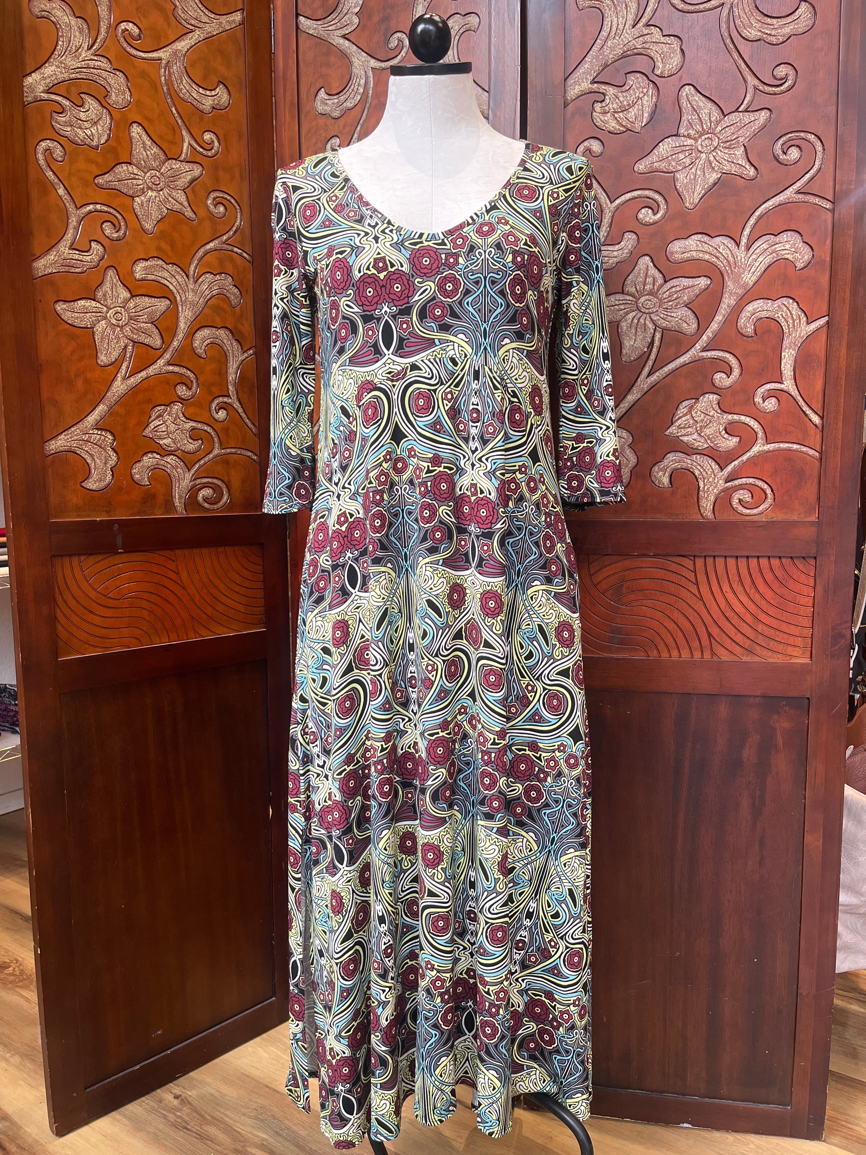 Vestido Salaam Metta, manga 3/4