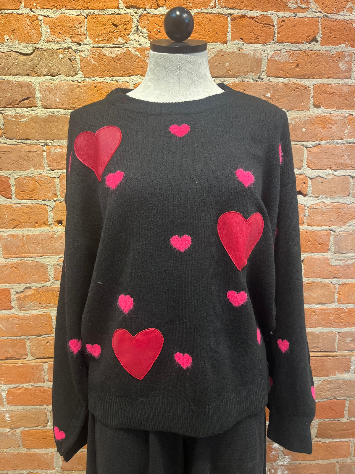 Nu Vintage sweater, heart patches