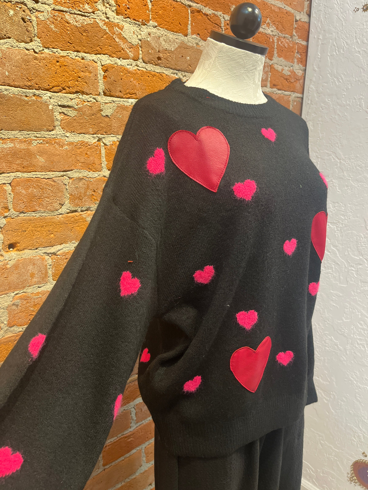 Nu Vintage sweater, heart patches