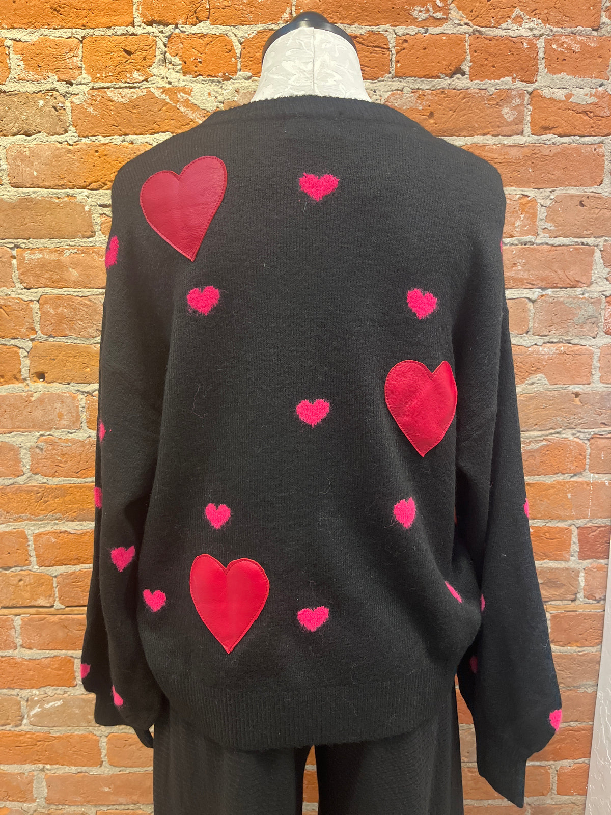 Nu Vintage sweater, heart patches