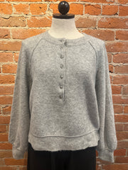 Nu Vintage sweater, skull button henley
