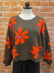 Nu Vintage sweater, flower power