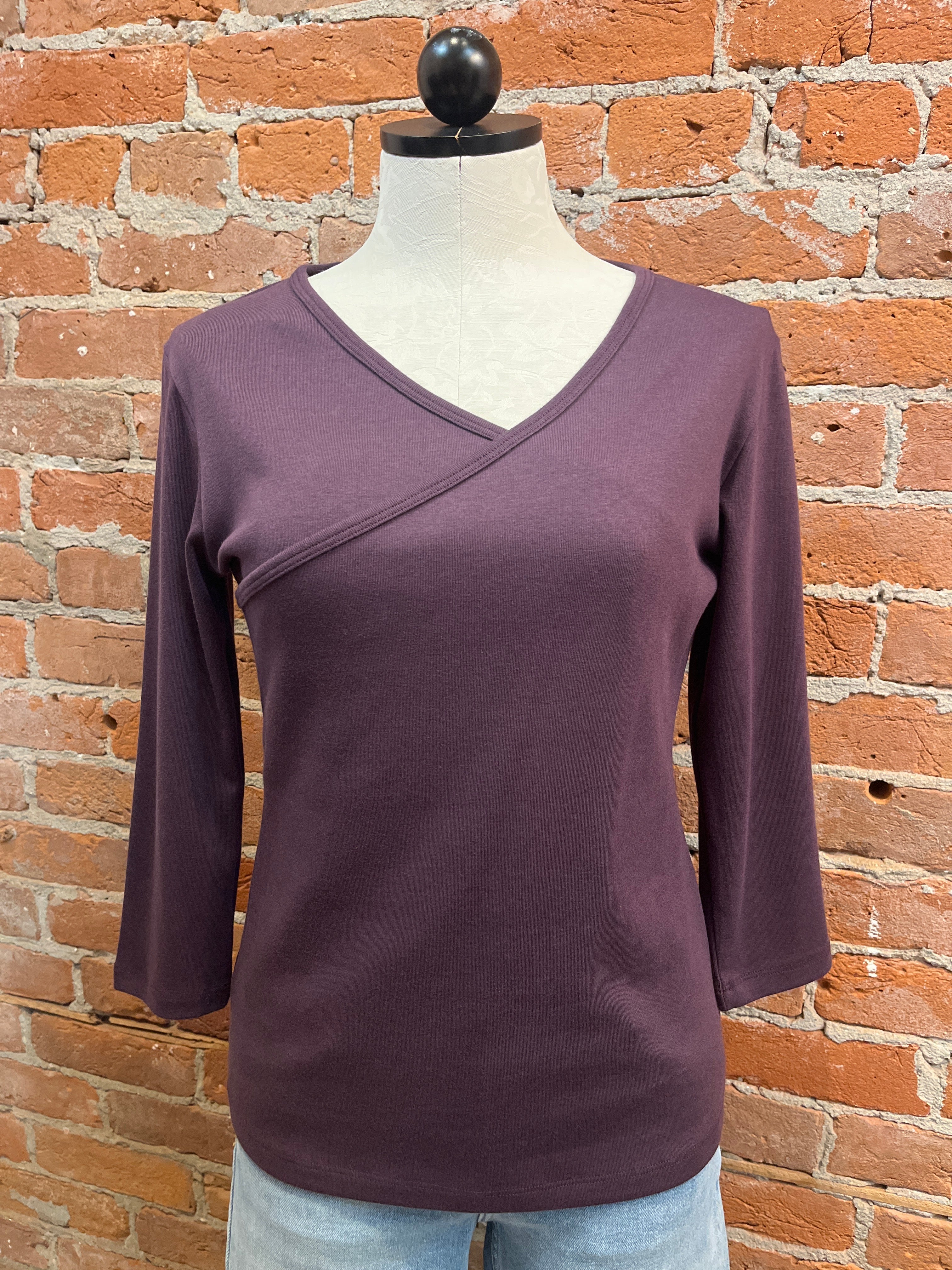 Necessitees t-shirt, wrap 3/4-sleeve (3 colors)