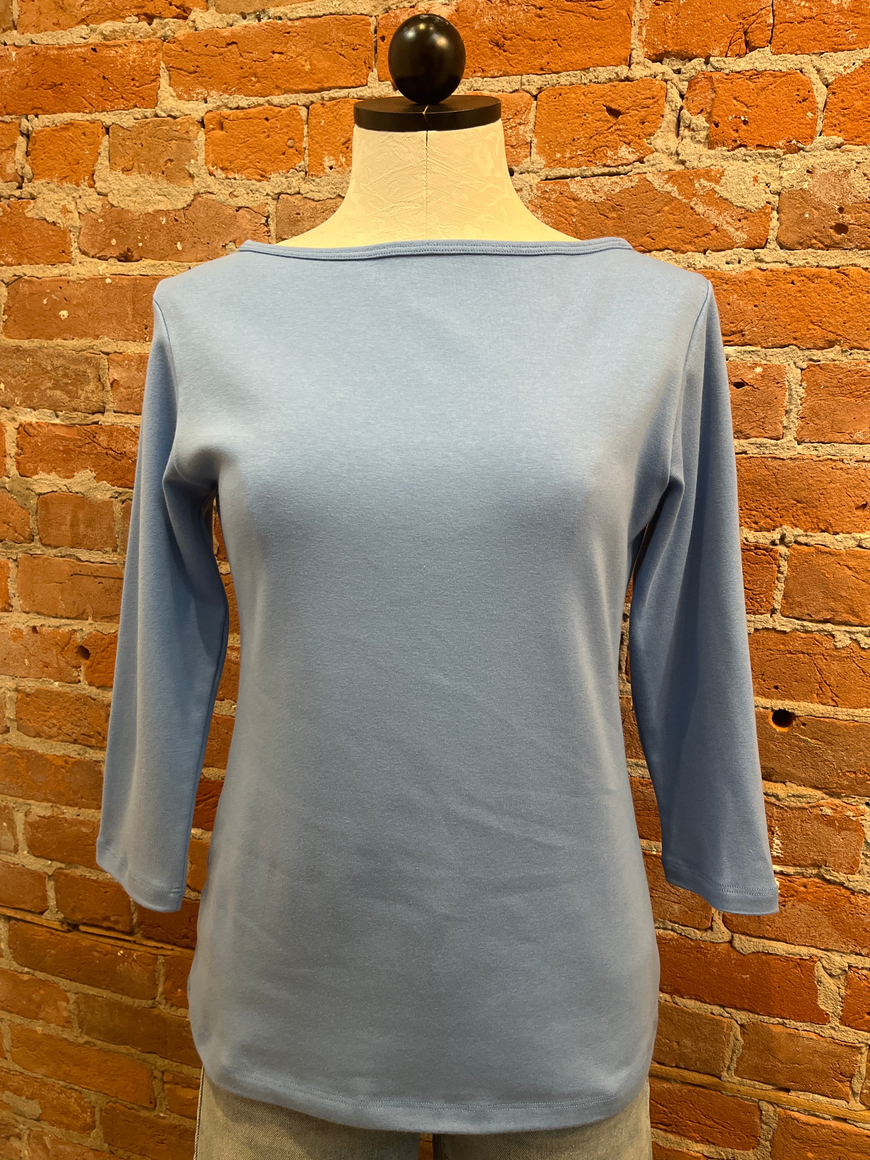 Necessitees t-shirt, boatneck 3/4-sleeve (4 colors)