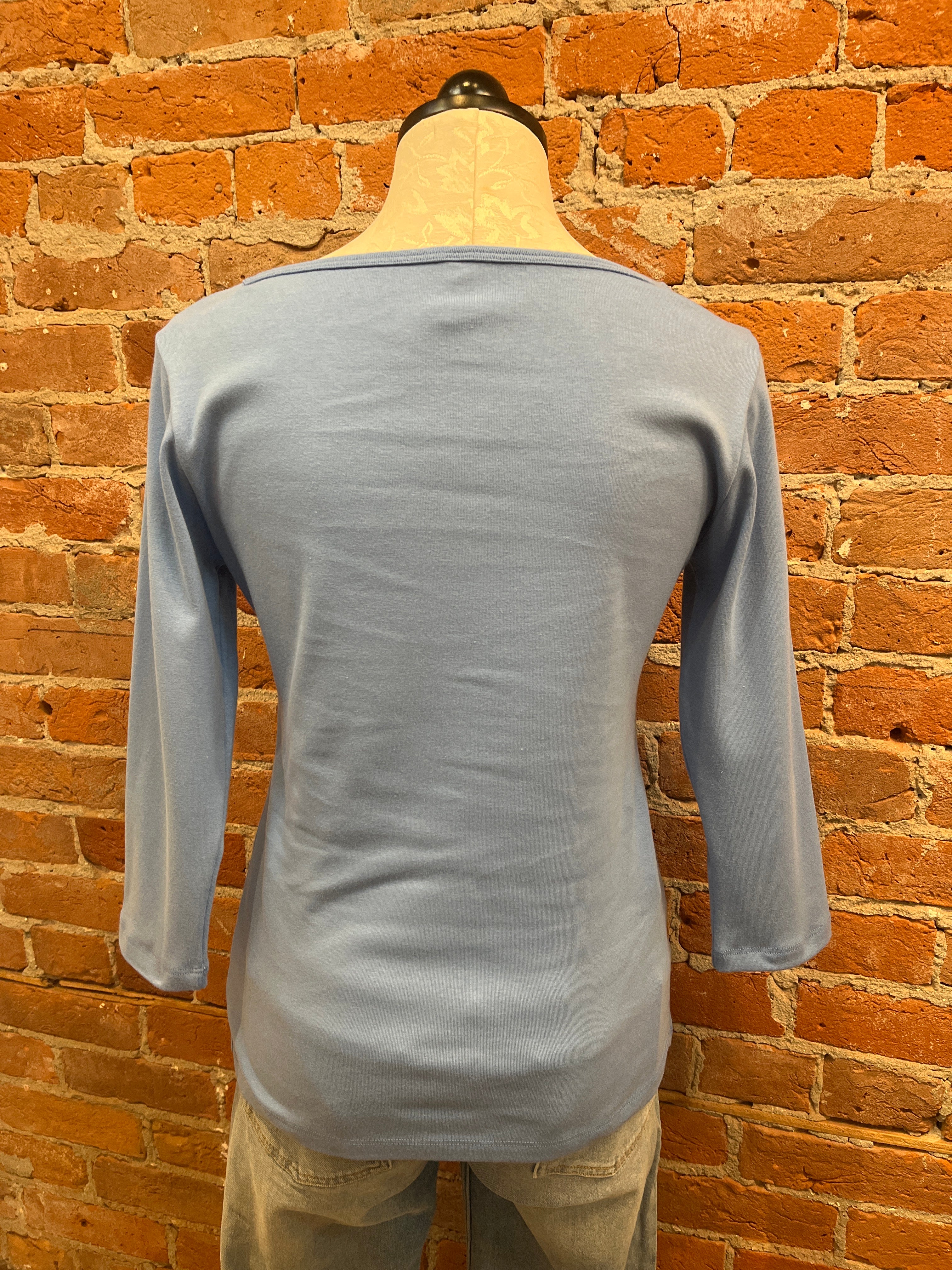 Necessitees t-shirt, boatneck 3/4-sleeve (4 colors)