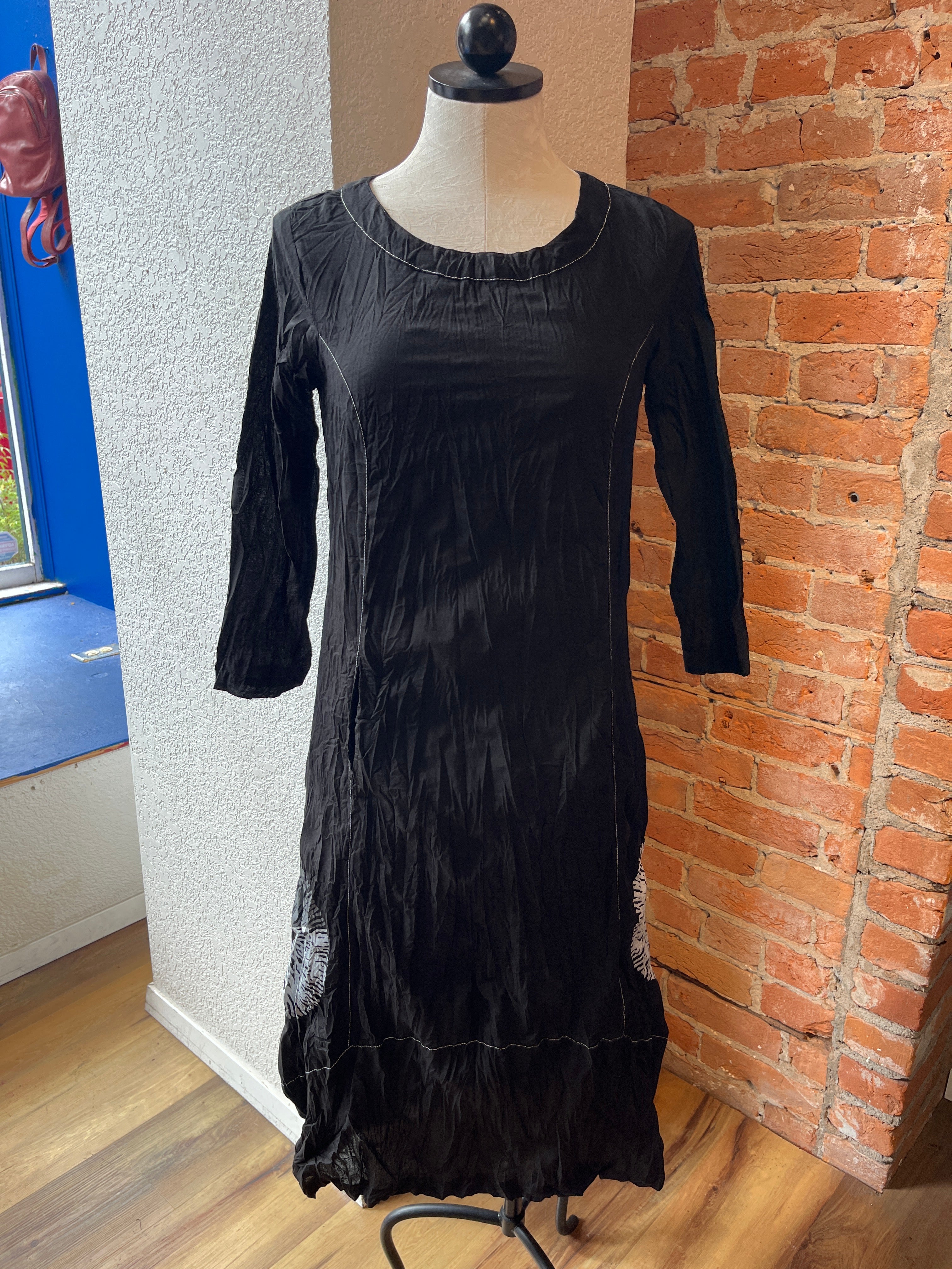 Dress Addict Bulle dress Black Circle, organic cotton