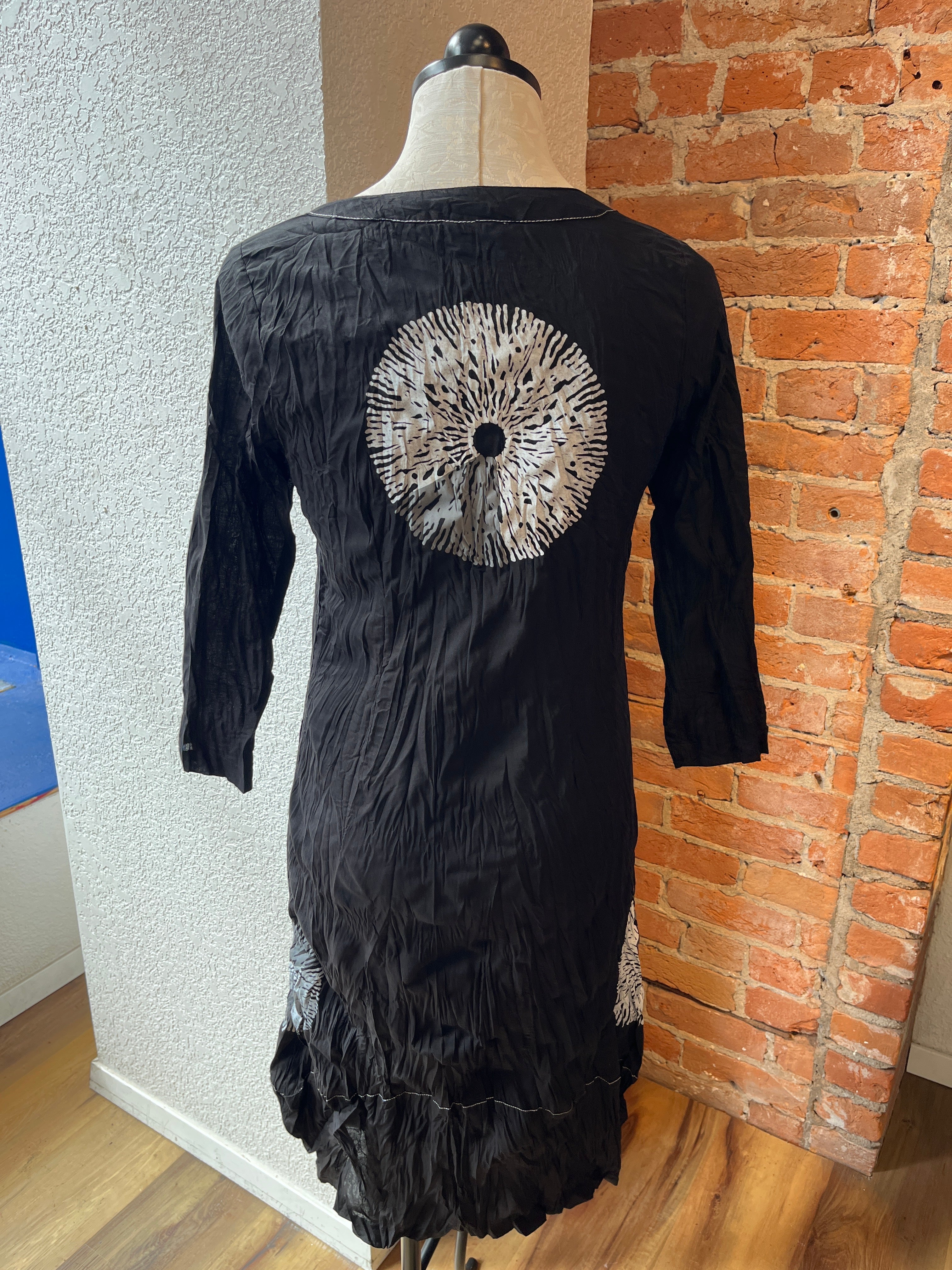 Dress Addict Bulle dress Black Circle, organic cotton