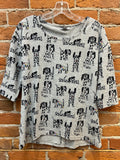 Shana shirt 24603, fleece spotted-dog print