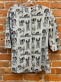 Shana shirt 24603, fleece spotted-dog print