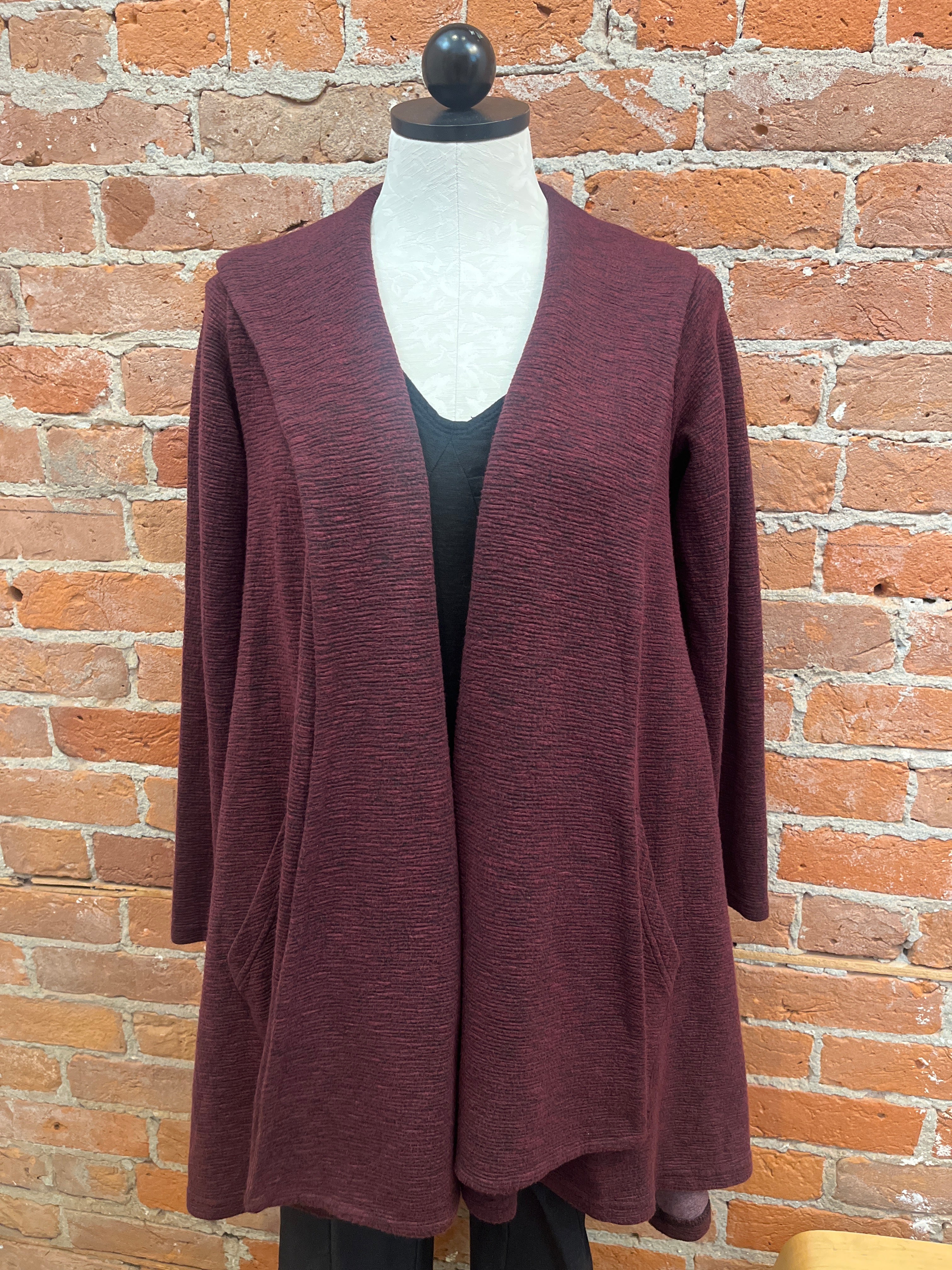 Cut Loose jacket/coat, open swing crimped