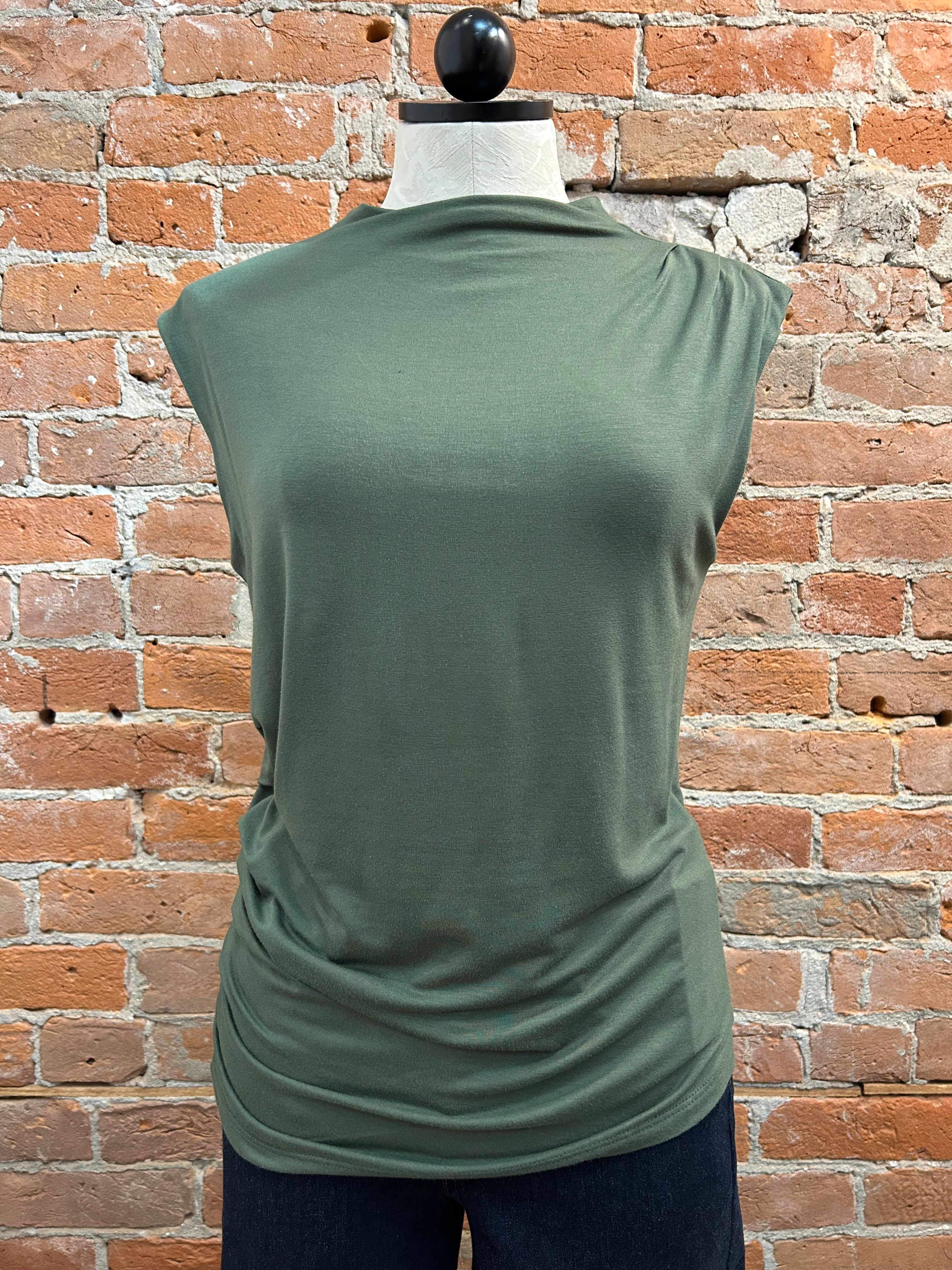 Kylie Paige Morgan shirt, sleeveless drape neck