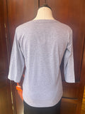 Marushka t-shirt, 3/4 sleeve v-neck Wood Lot