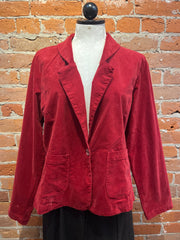 Cut Loose jacket, 1-button mini-cord blazer Maraschino