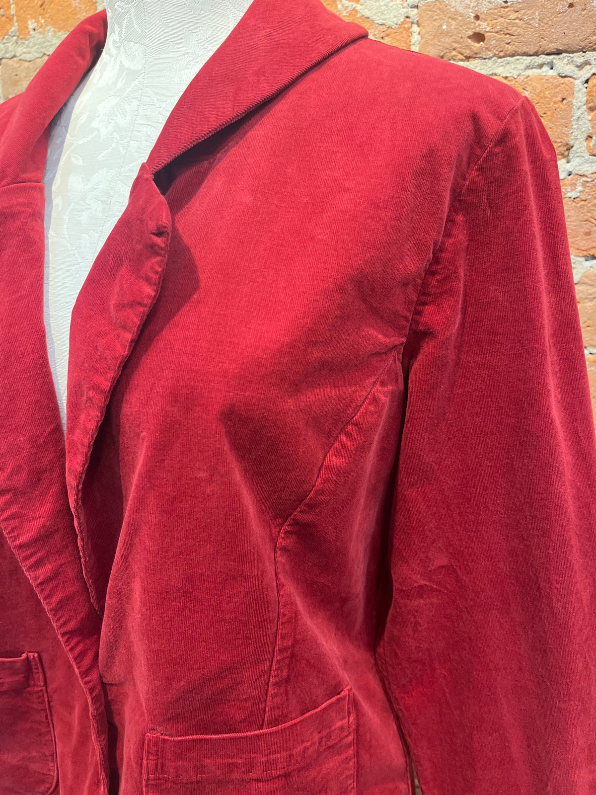Cut Loose jacket, 1-button mini-cord blazer Maraschino