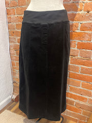 Cut Loose skirt, midi aline mini-cord Black