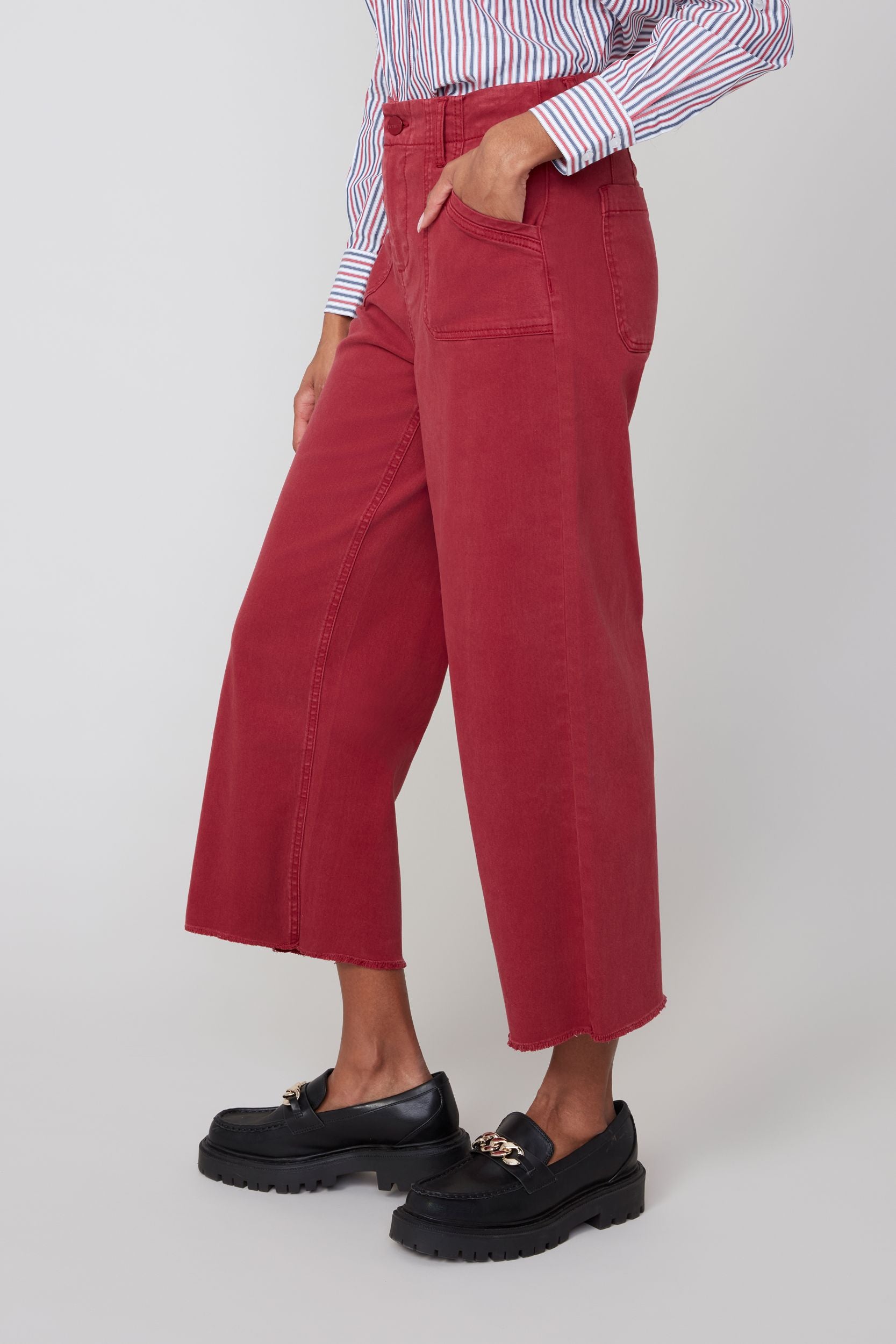 Renuar pant 11021 tencel wide-leg crop