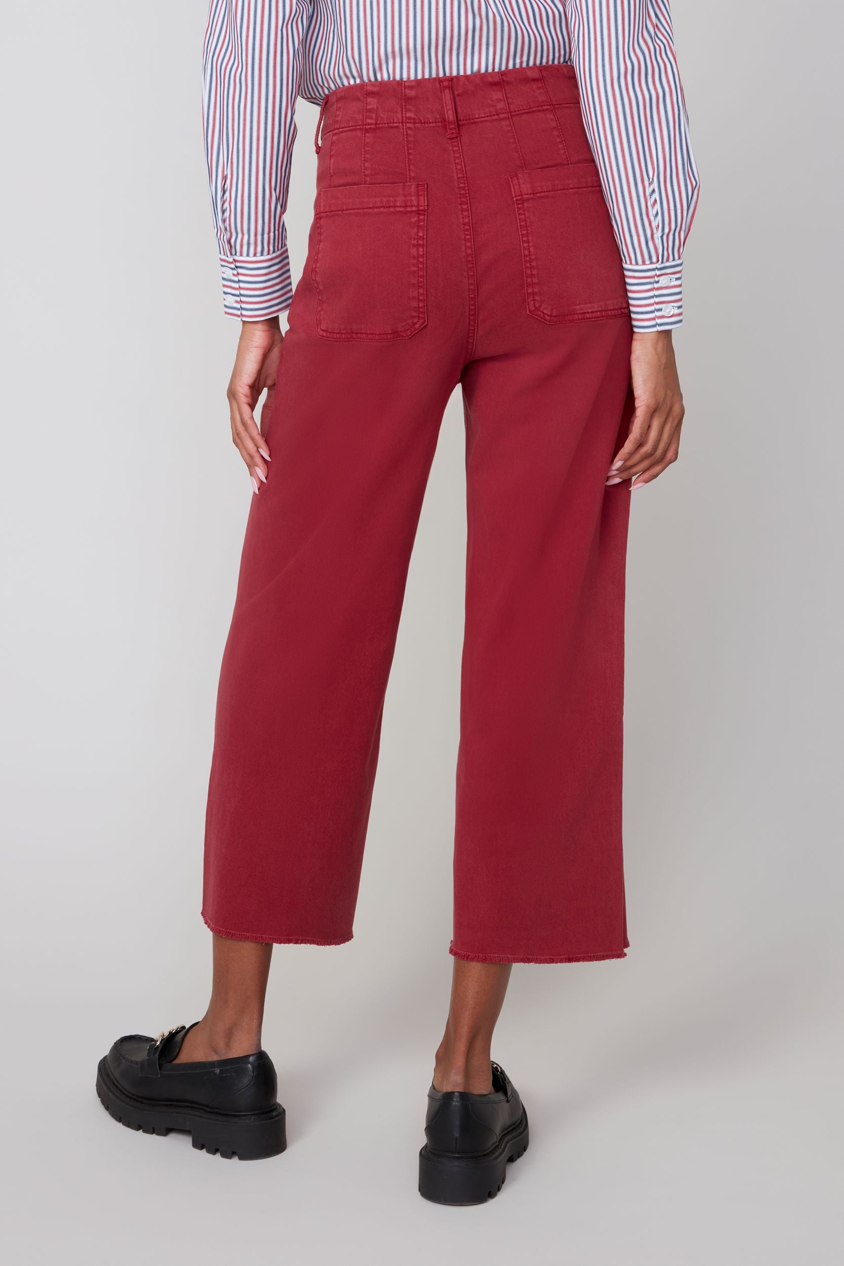 Renuar pant 11021 tencel wide-leg crop