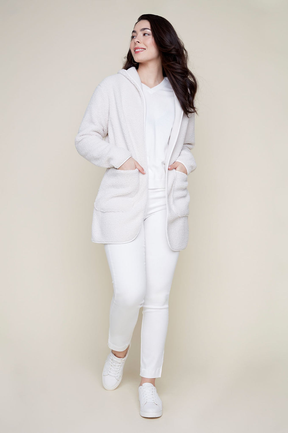 Renuar hoodie jacket/coat 3869, sherpa knit