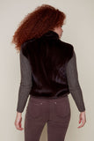 Renuar vest 3879, faux-fur zip