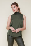 Renuar shirt 5118, sleeveless mock neck