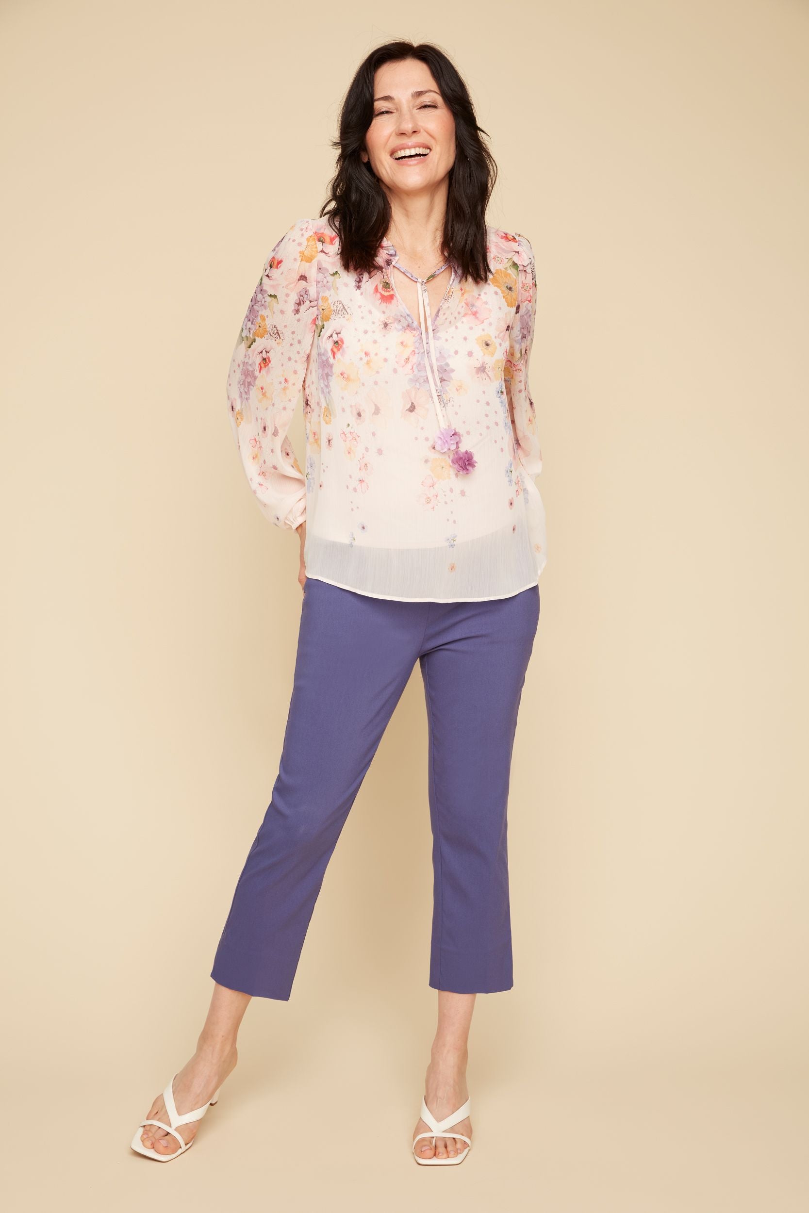 Camisa Renuar 5001, airflow con lazo en el cuello