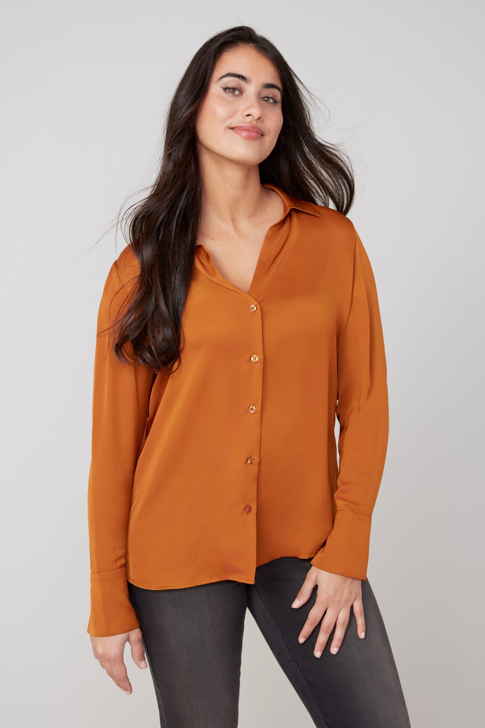 Renuar shirt 5199, silky lux button-front
