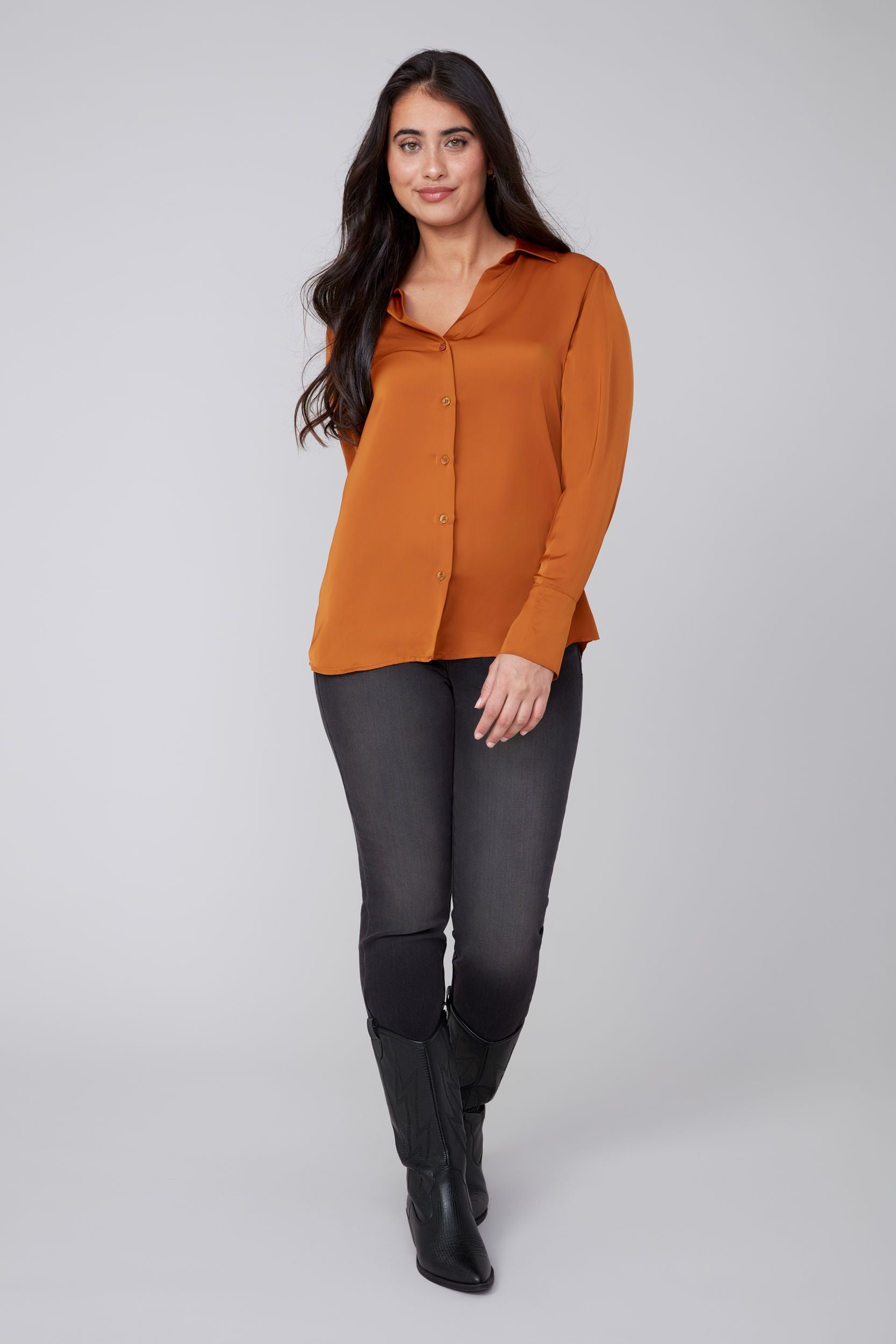 Renuar shirt 5199, silky lux button-front