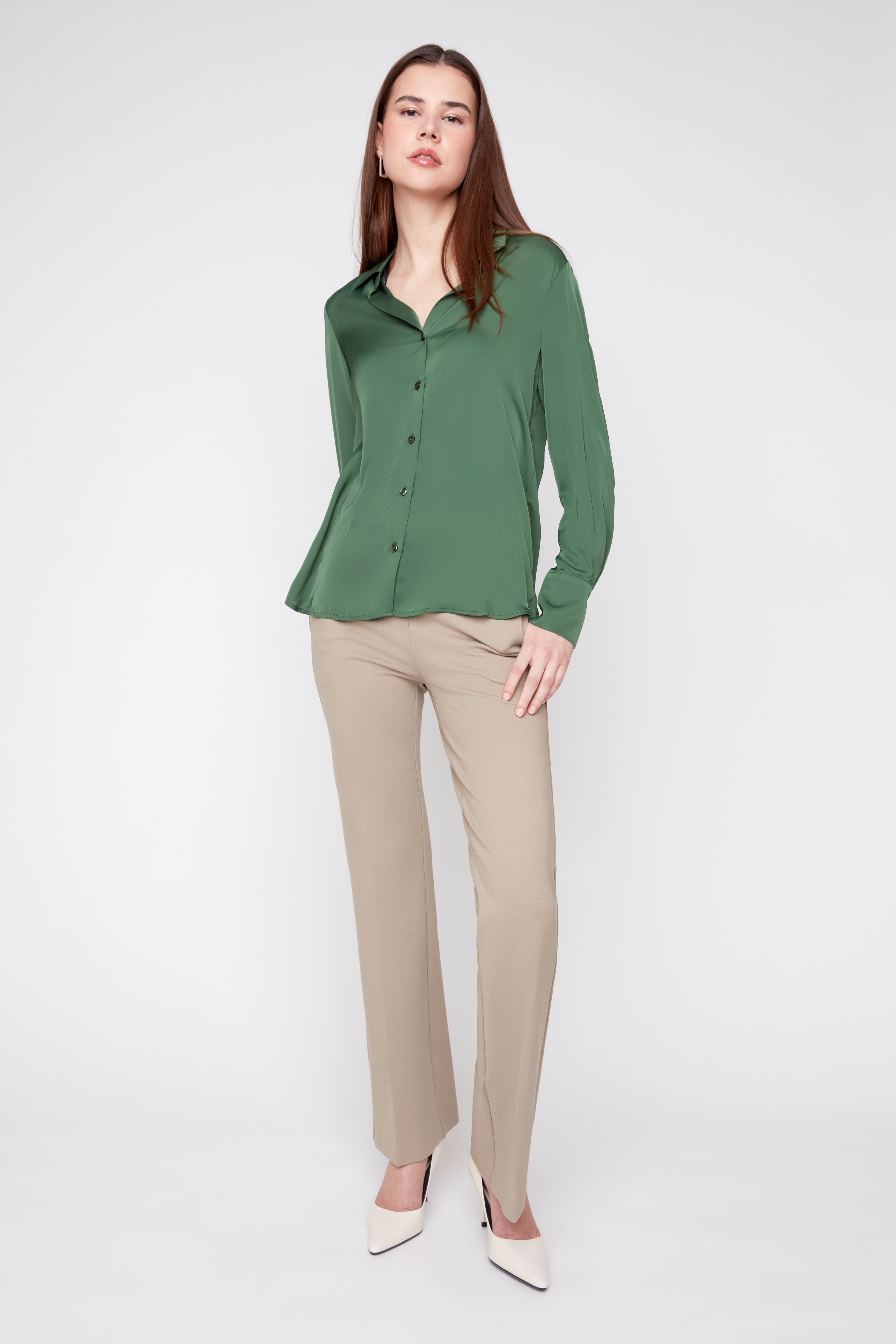 Renuar shirt 5199, lux silky button-front