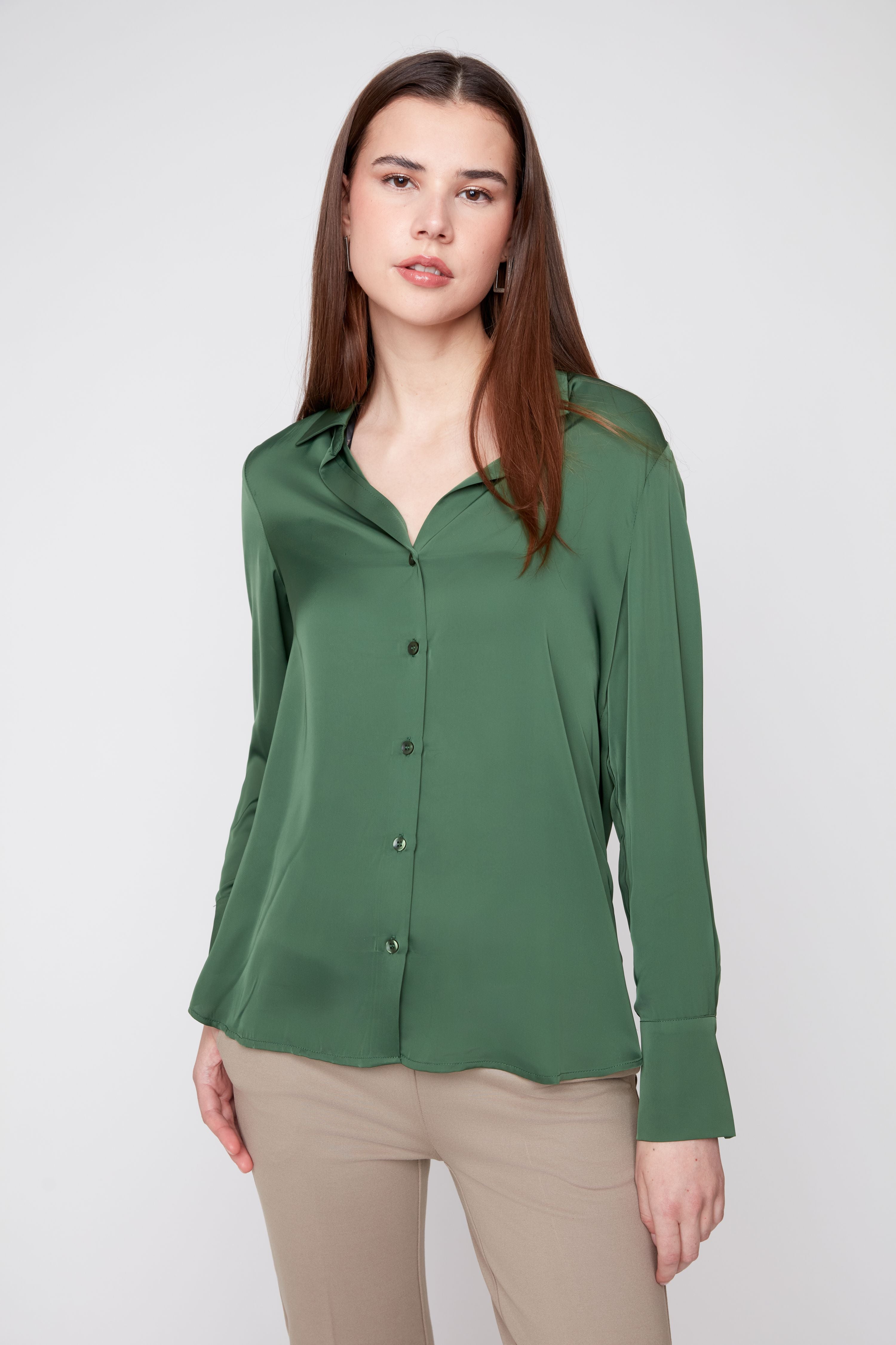 Renuar shirt 5199, lux silky button-front