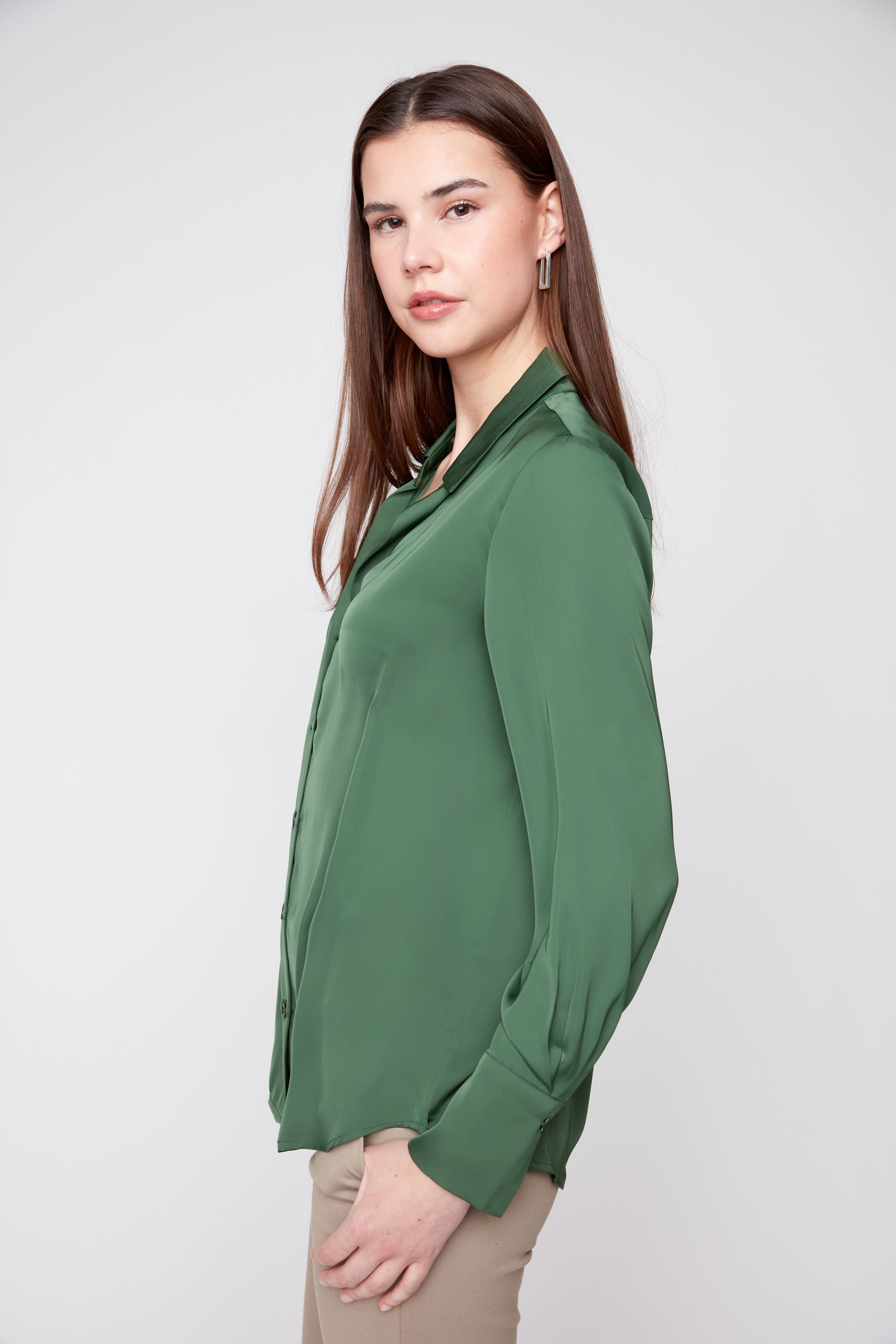 Renuar shirt 5199, lux silky button-front