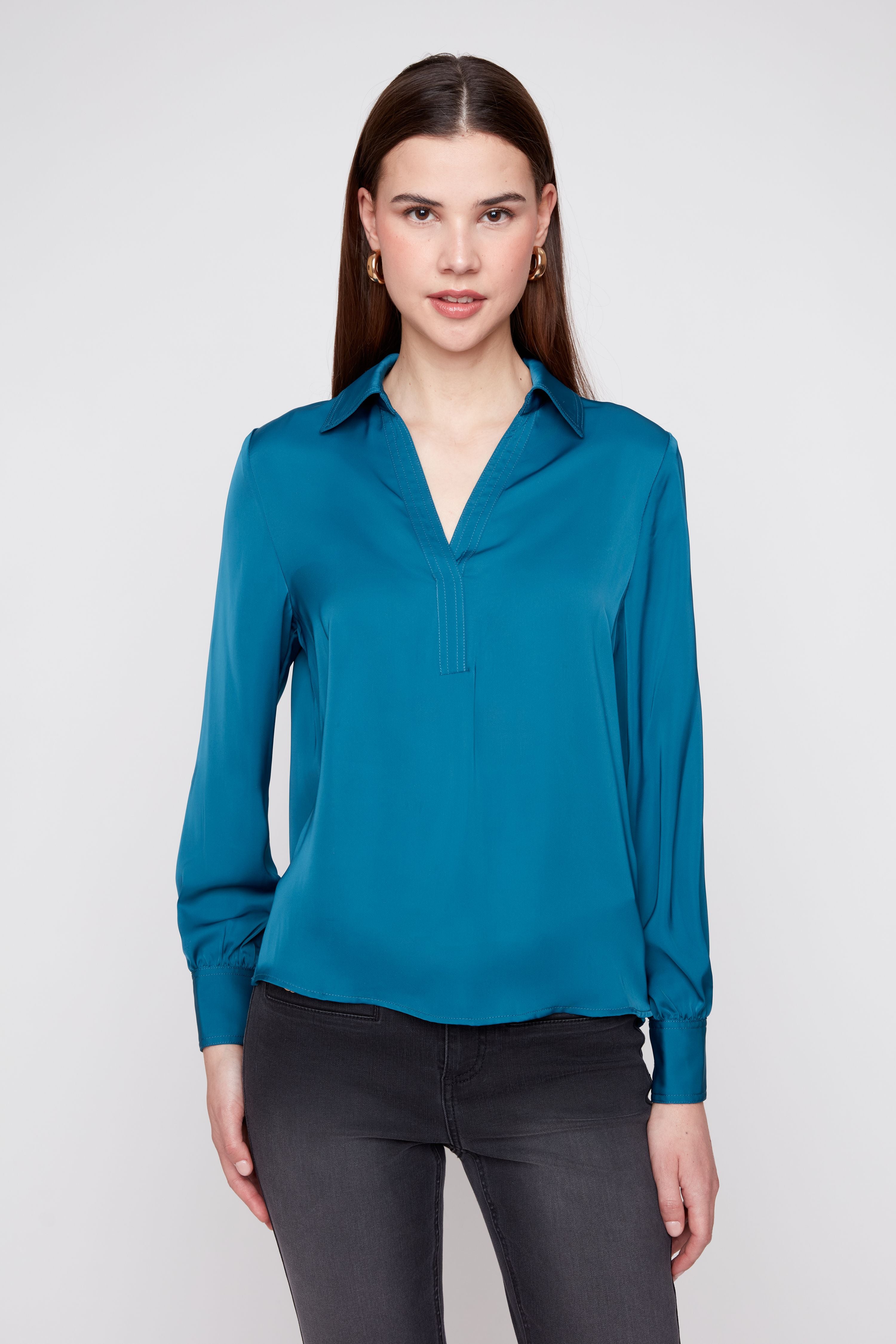 Renuar shirt 5264, lux silky long sleeve