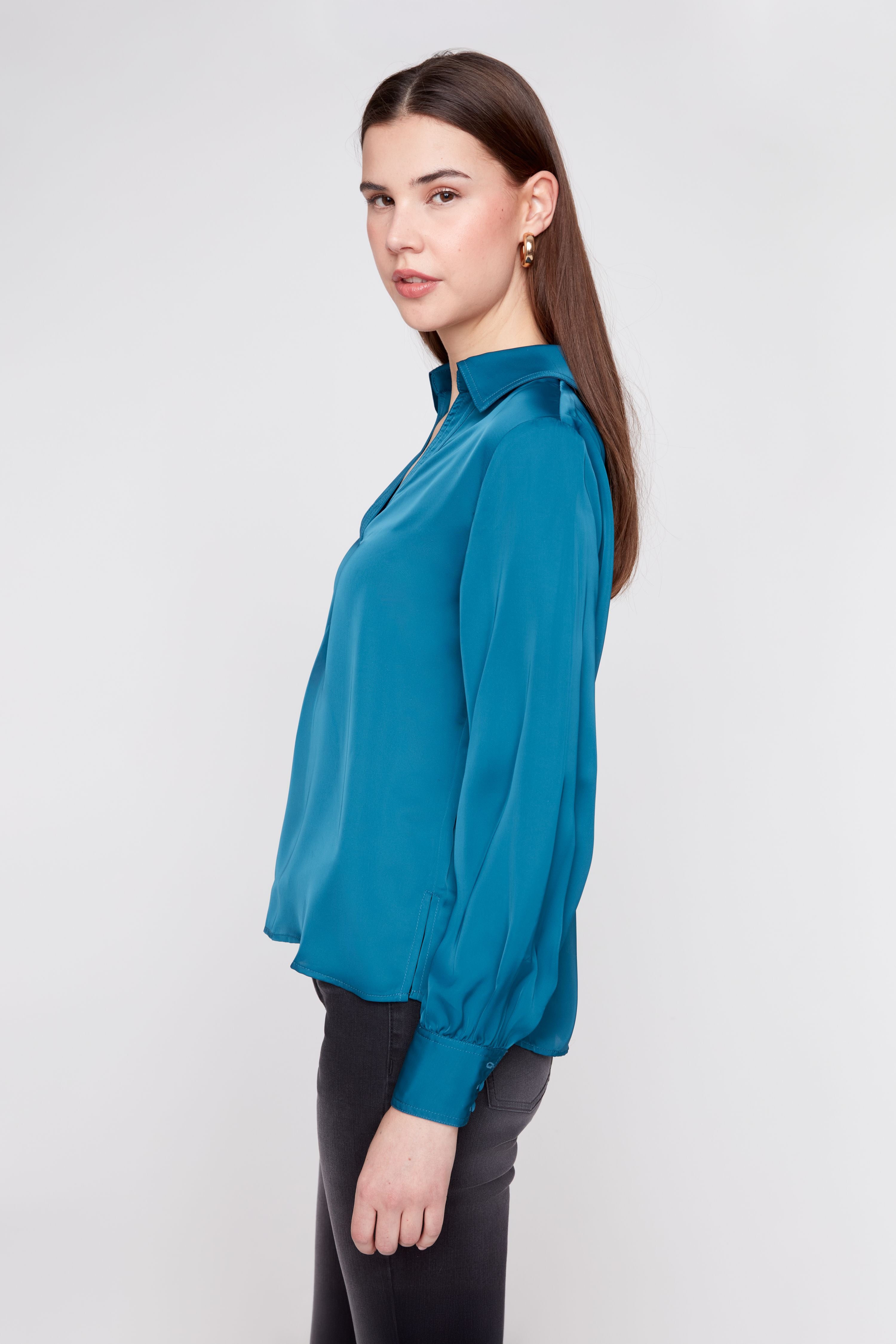Renuar shirt 5264, lux silky long sleeve