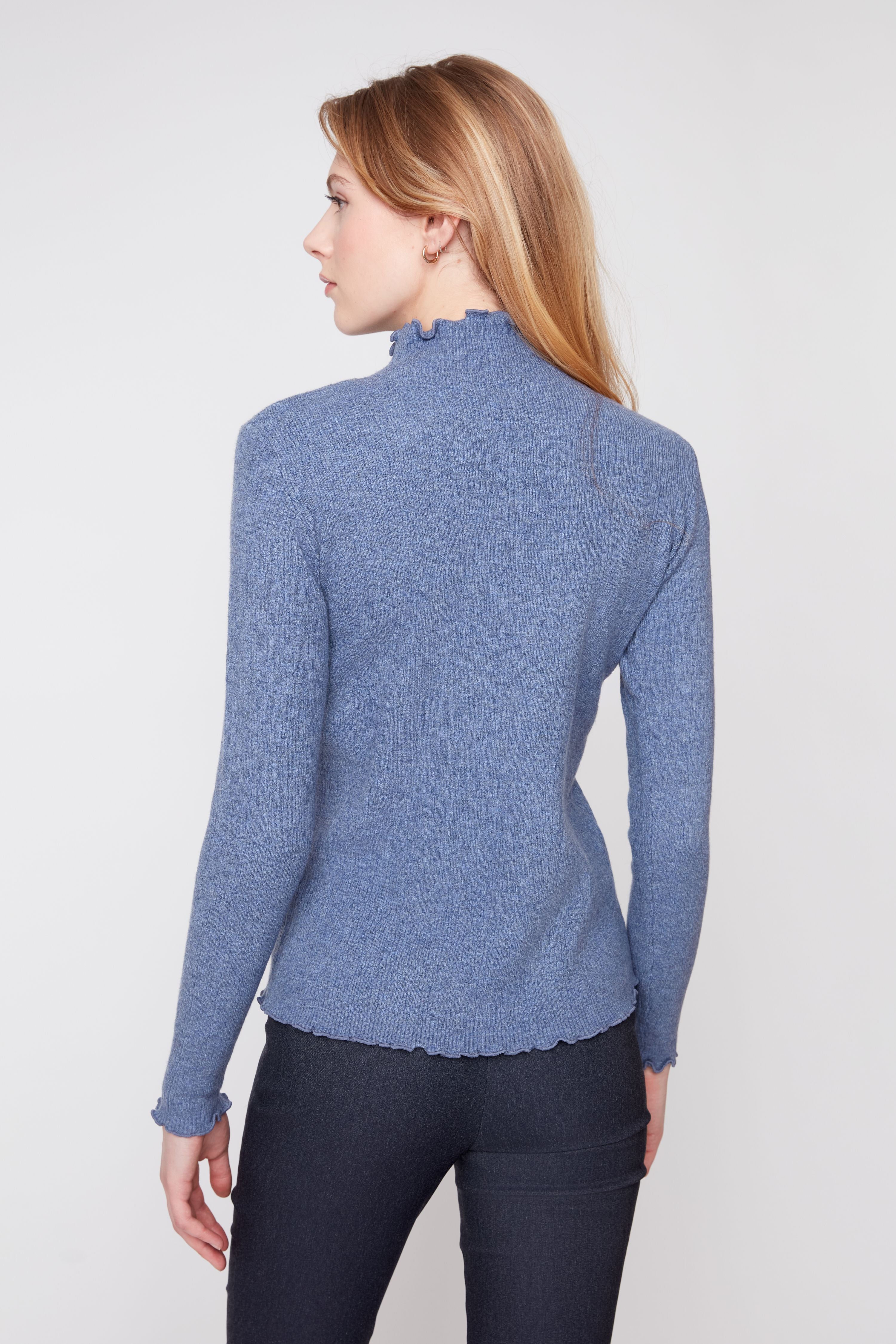 Renuar sweater 6859, textured mockneck (2 colors)