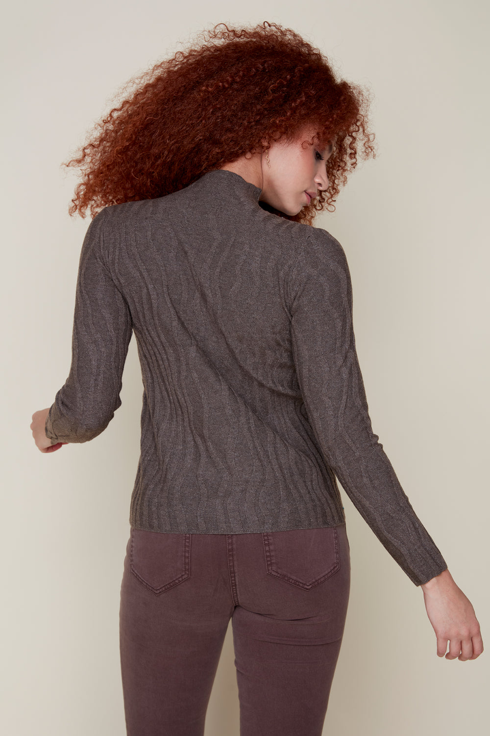 Renuar sweater 6909, textured mockneck (2 colors)