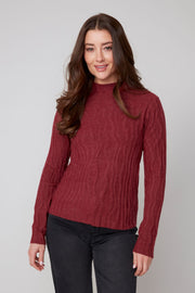 Renuar sweater 6909, textured high neck