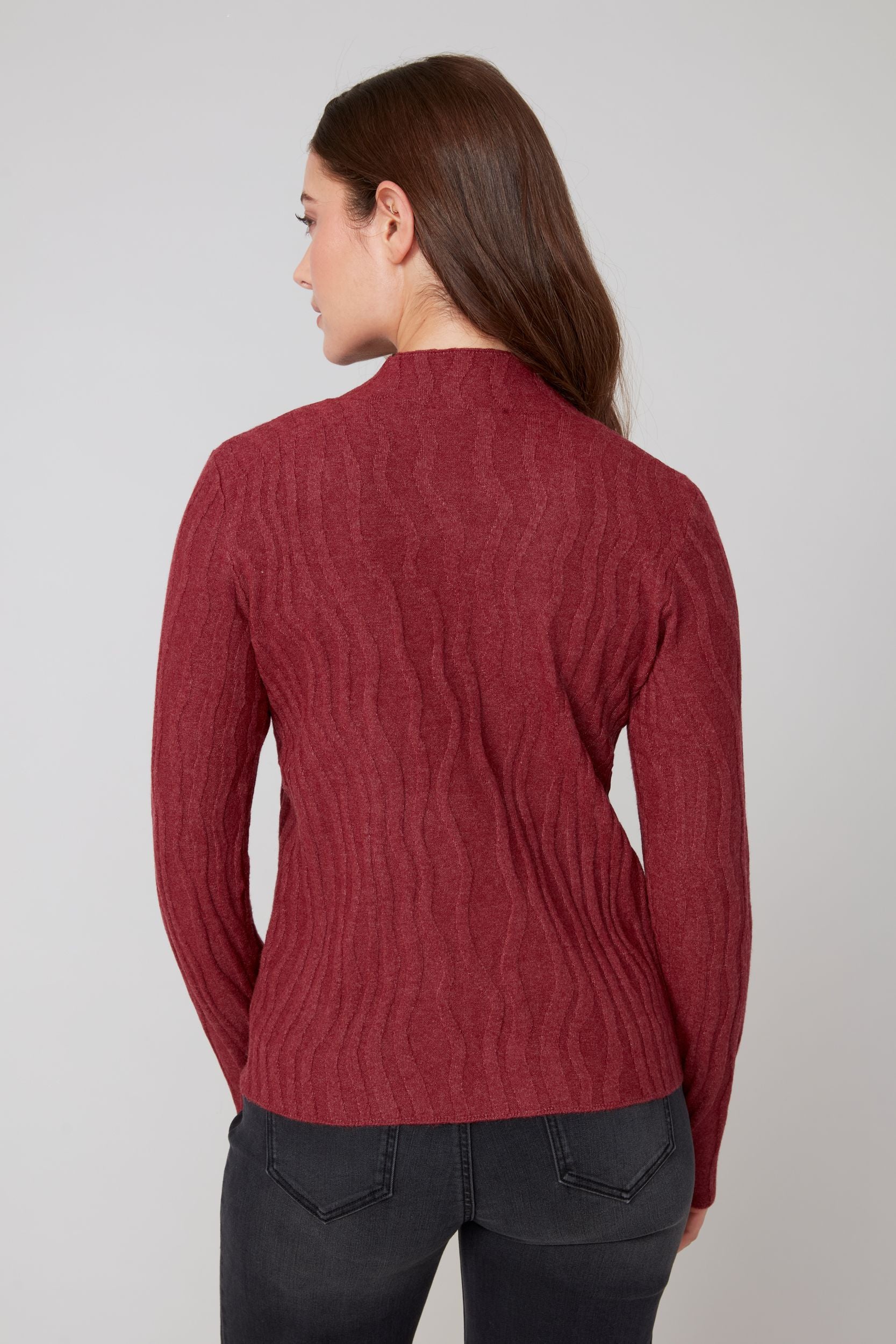 Renuar sweater 6909, textured high neck