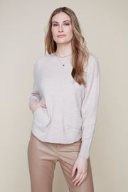 Renuar sweater 6911, front-pocket crew