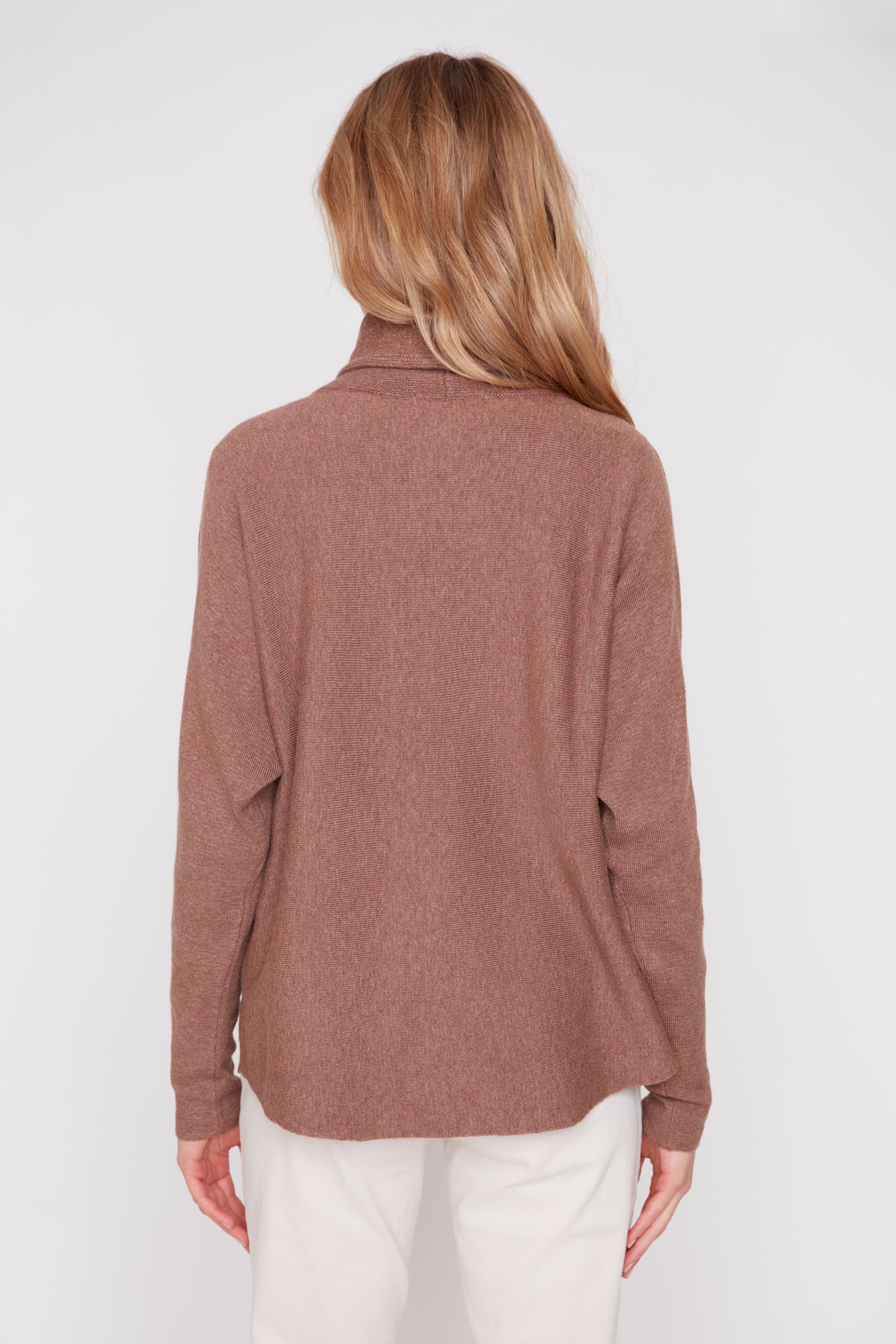 Renuar sweater 6997, drawstring cowl neck
