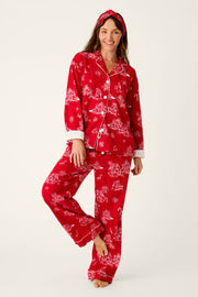 PJ Salvage pajamas, Jester Red, Very Merry flannel set