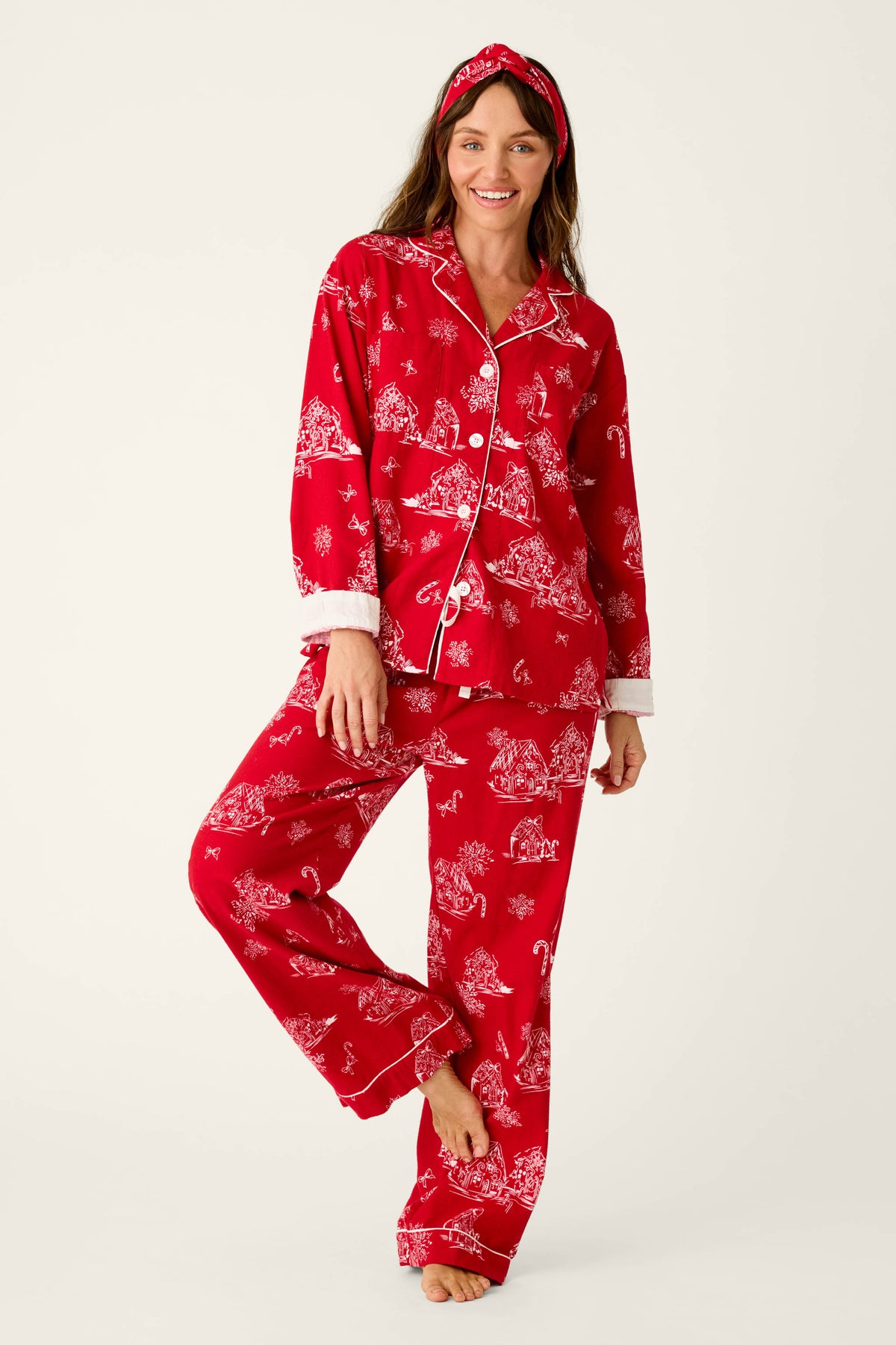 PJ Salvage pajamas, Jester Red, Very Merry flannel set