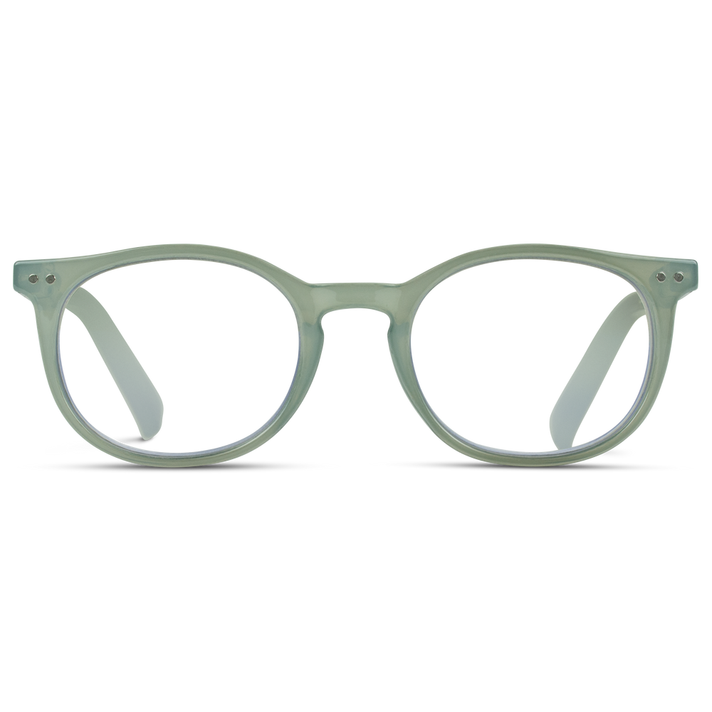 WMP Ruby blue-light reading glasses, +1.5 crystal olive