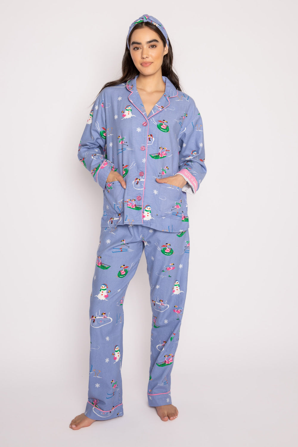 Pijama PJ Salvage, conjunto de franela (2 patrones/colores)