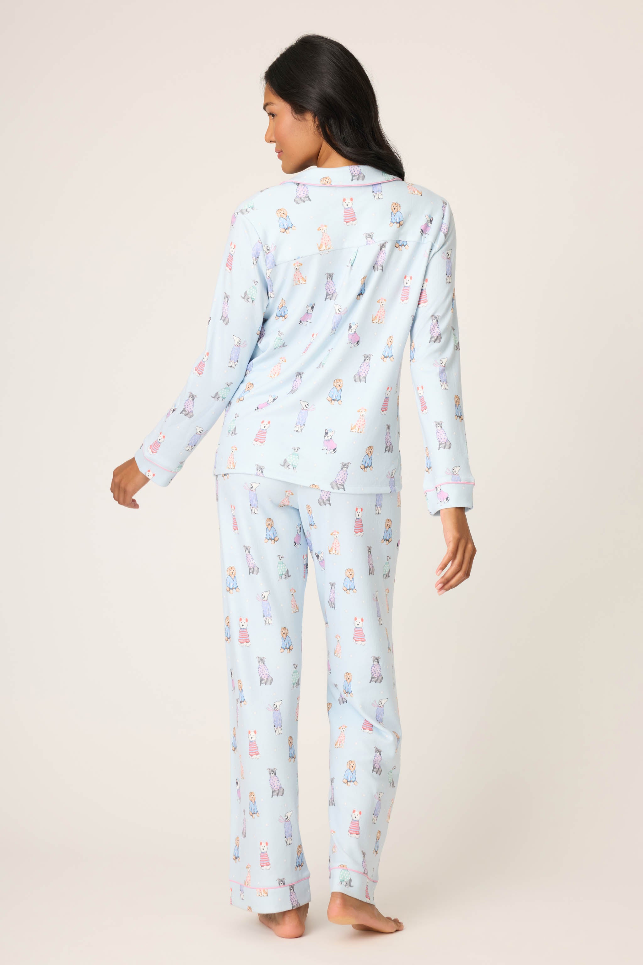 PJ Salvage pajamas, Doggone Cold brushed pointelle set