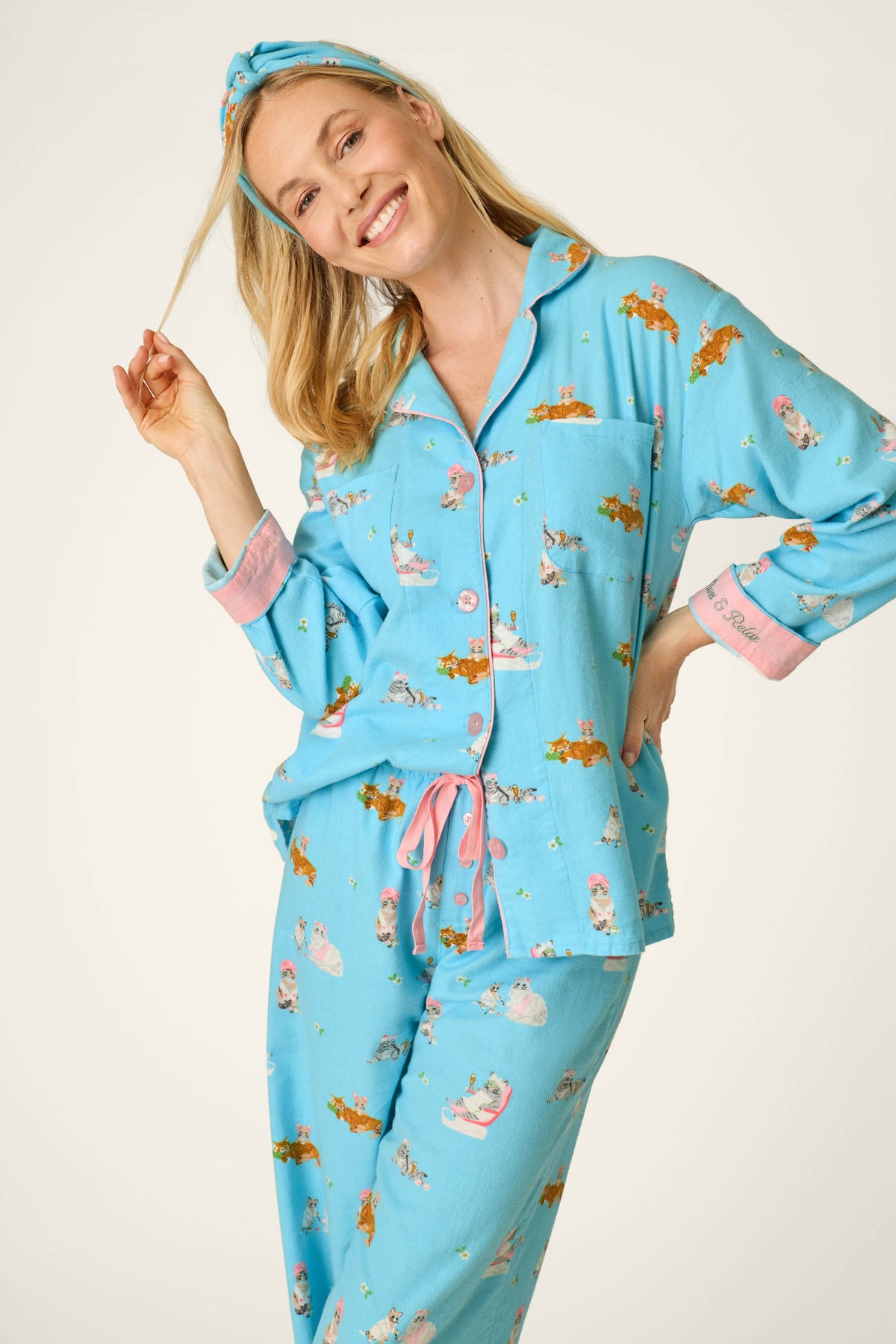 PJ Salvage pajamas, Paws & Relax flannel set