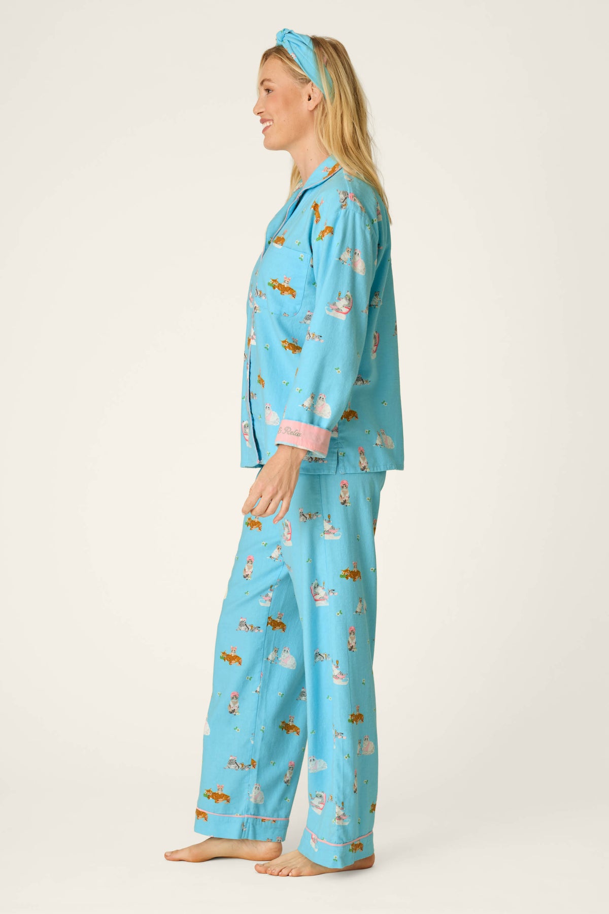 PJ Salvage pajamas, Paws & Relax flannel set