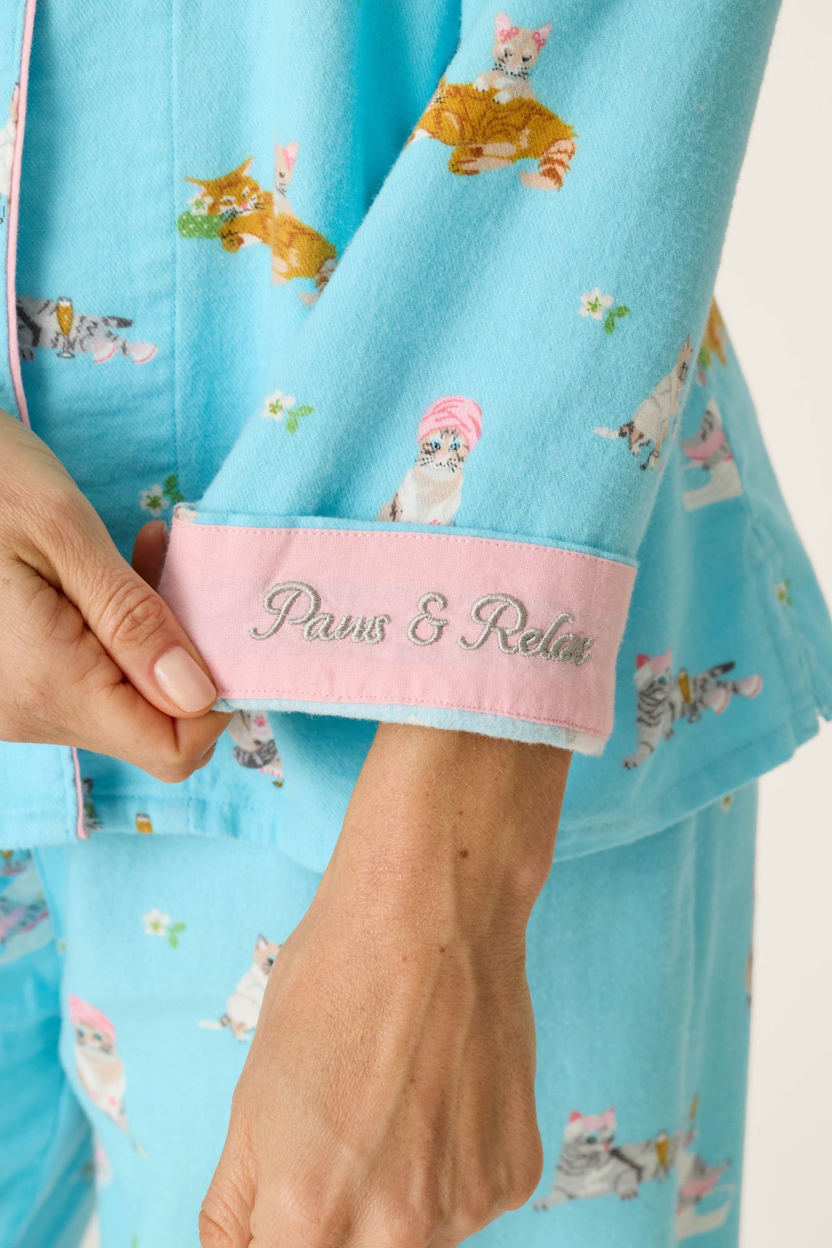 PJ Salvage pajamas, Paws & Relax flannel set