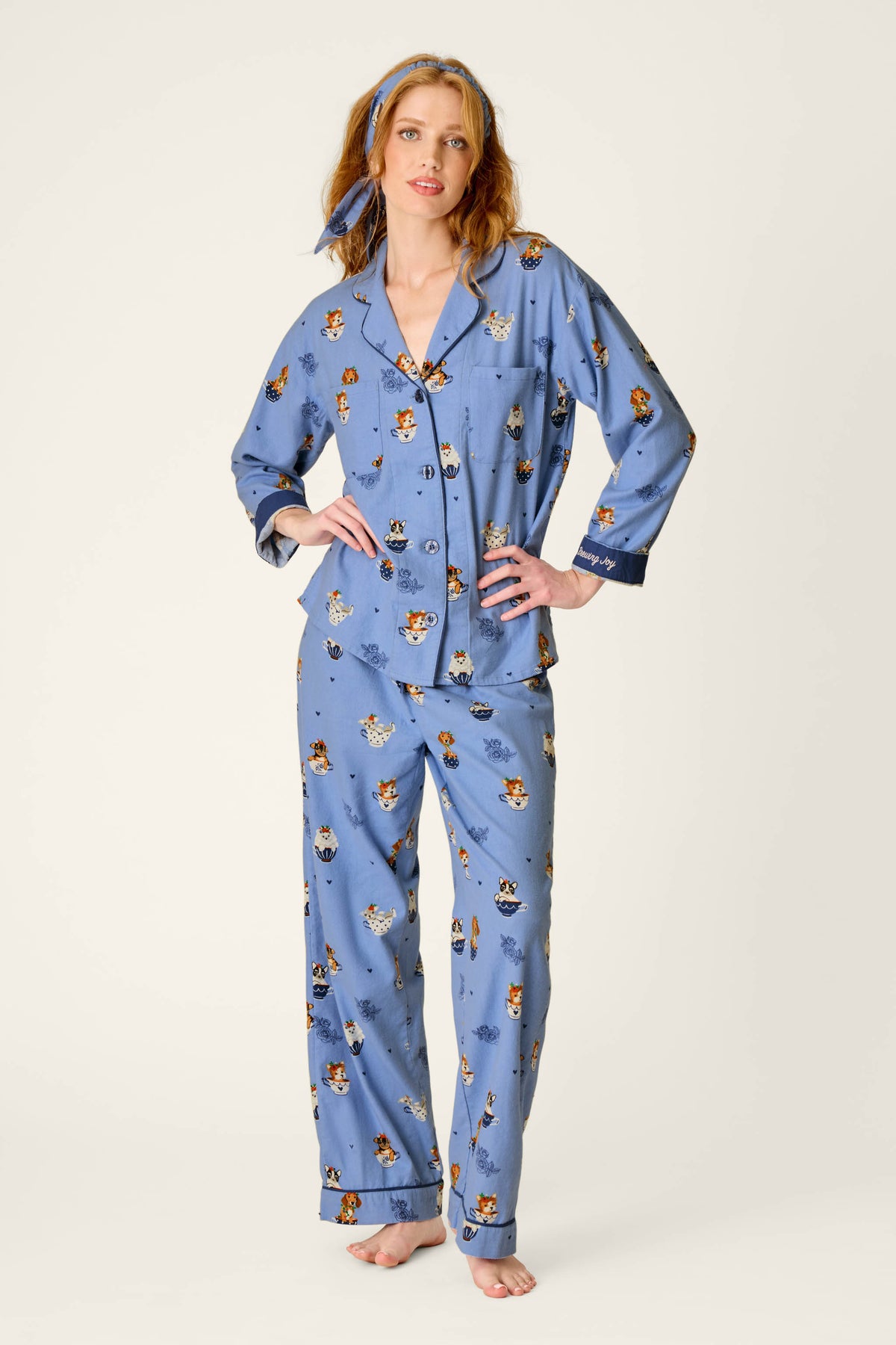 PJ Salvage pajamas, Brewing Joy flannel set
